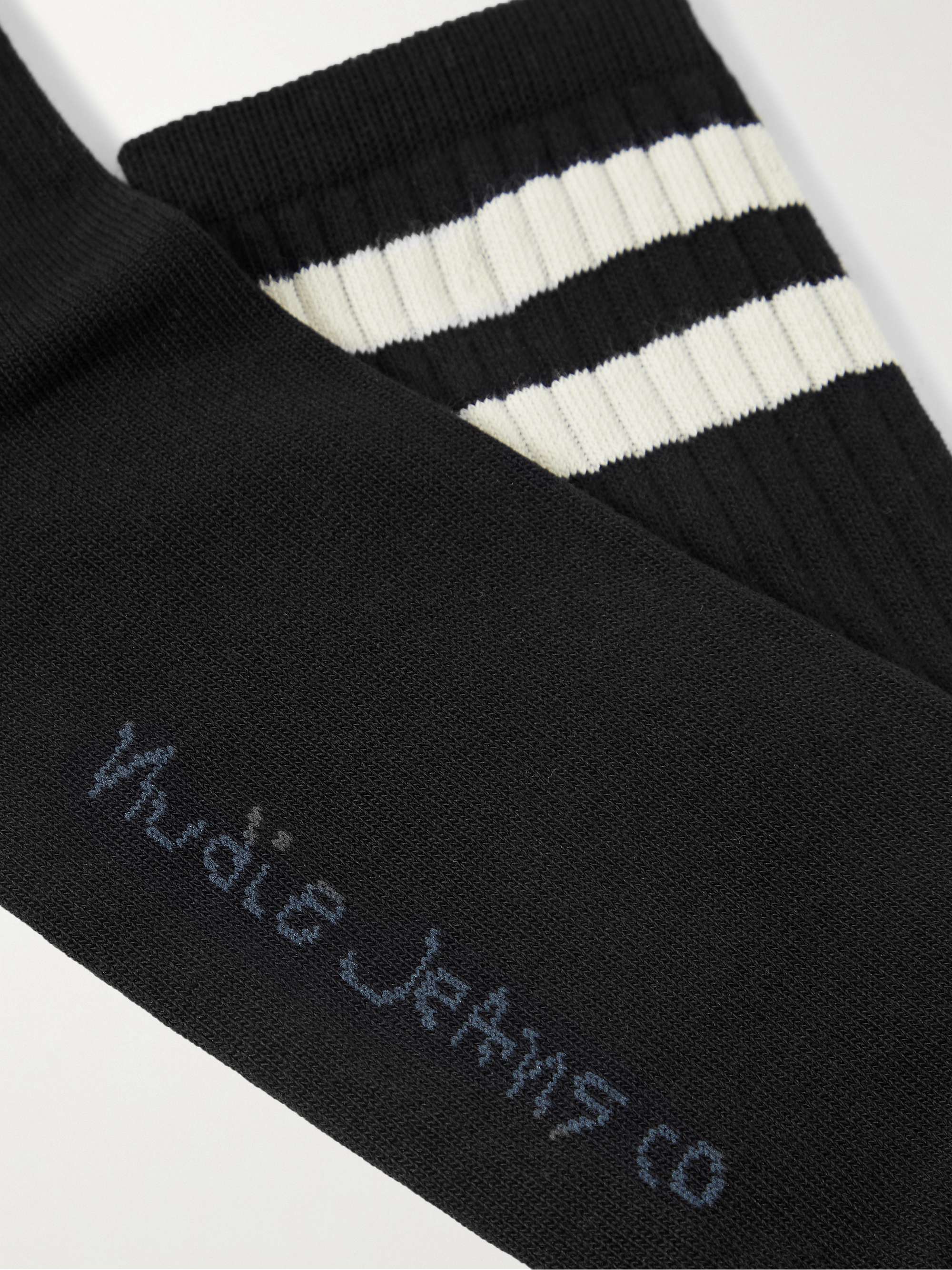 NUDIE JEANS Amundsson Striped Stretch Organic Cotton-Blend Socks
