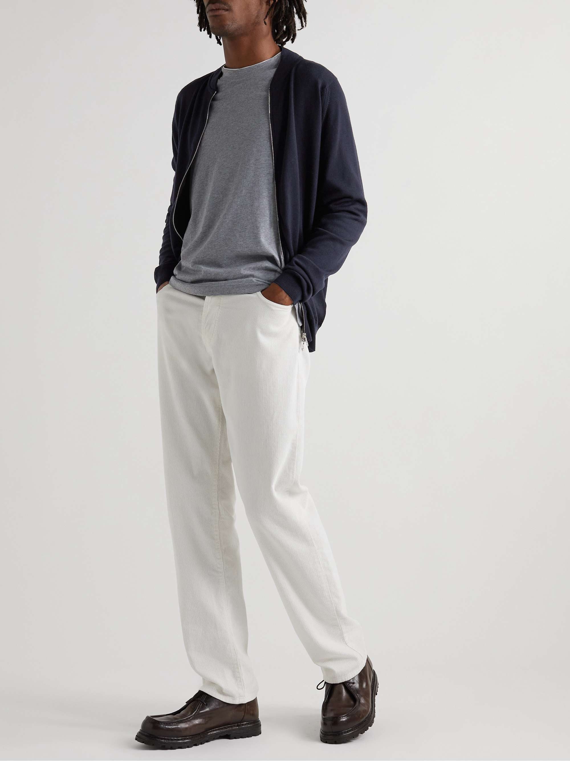 JOHN SMEDLEY Maclean Slim-Fit Merino Wool Zip-Up Cardigan