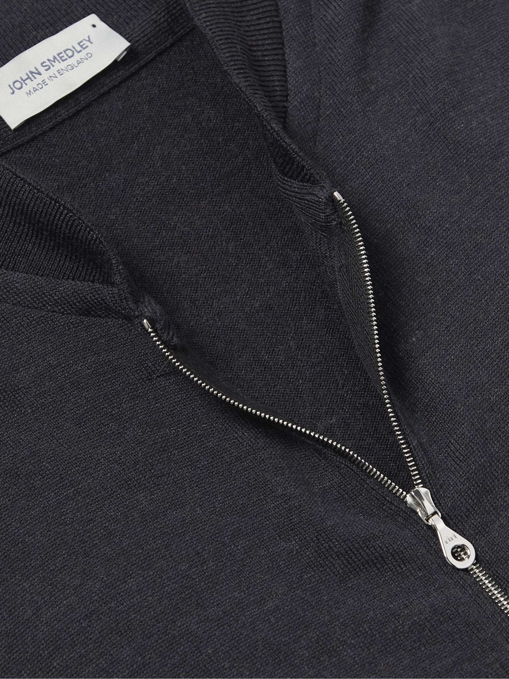 JOHN SMEDLEY Maclean Slim-Fit Merino Wool Zip-Up Cardigan
