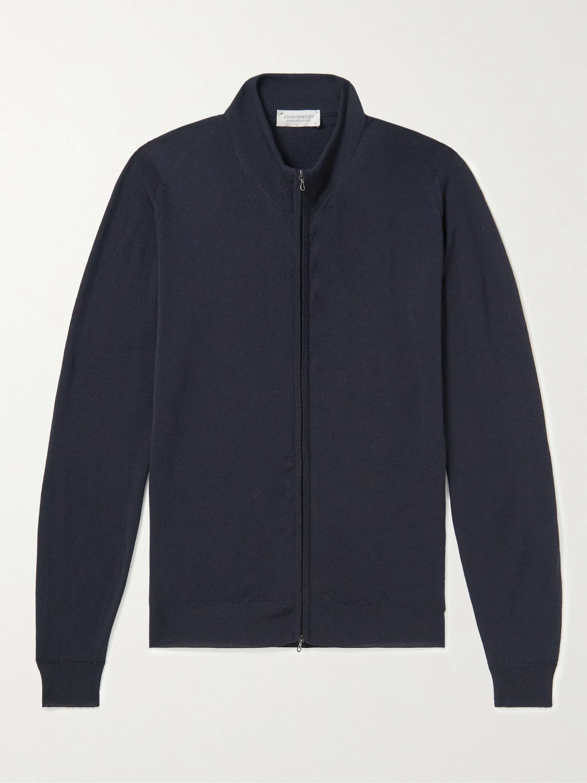 JOHN SMEDLEY Claygate Slim-Fit Merino Wool Zip-Up Cardigan