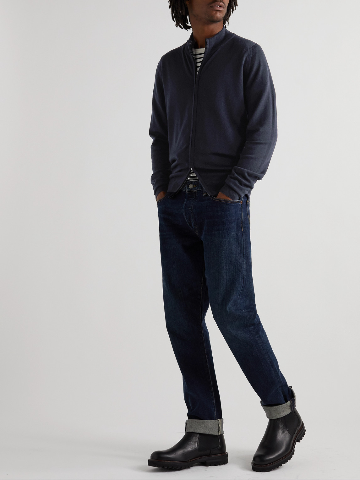 Claygate Slim-Fit Merino Wool Zip-Up Cardigan