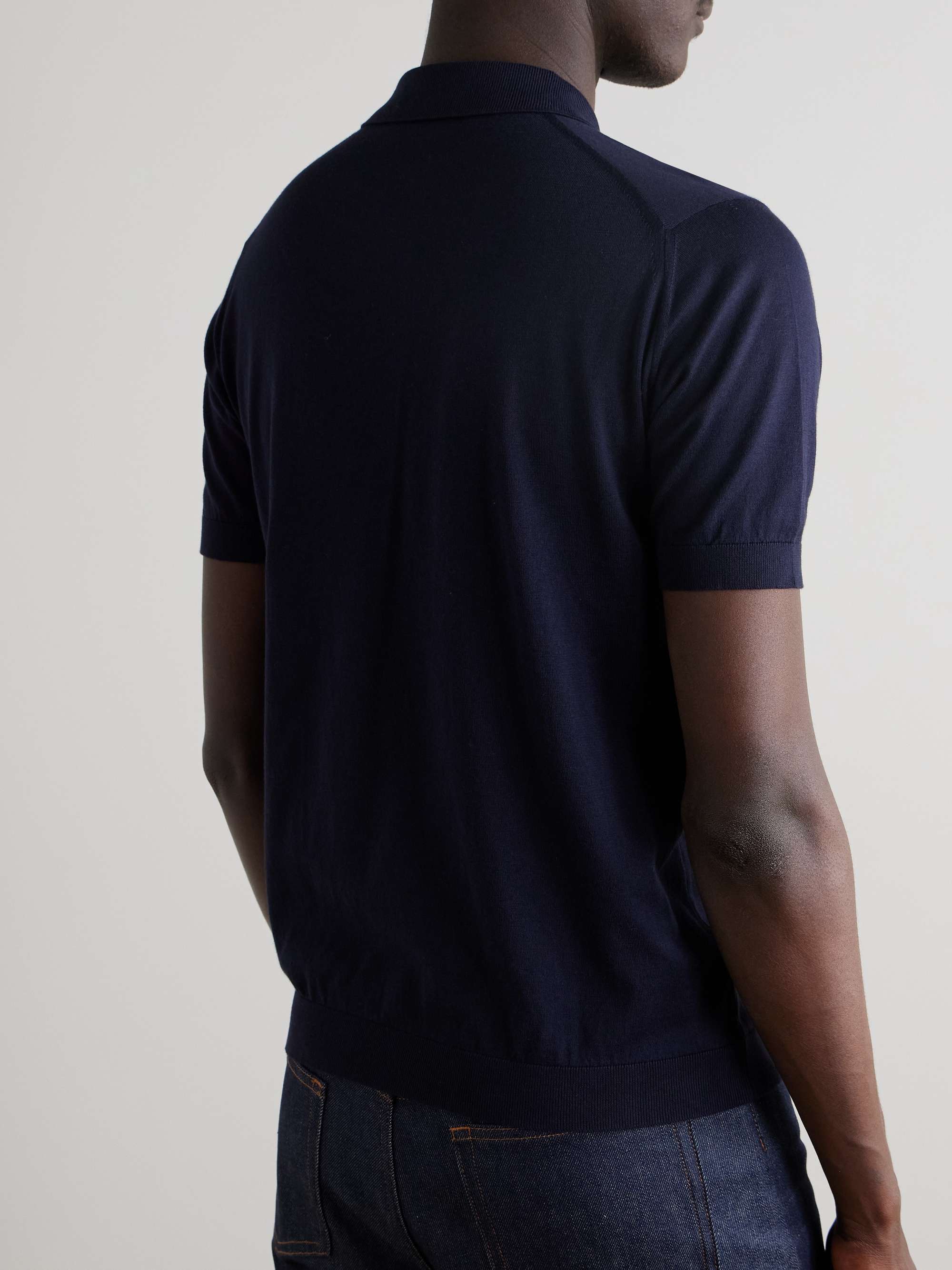JOHN SMEDLEY Adrian Slim-Fit Sea Island Cotton Polo Shirt