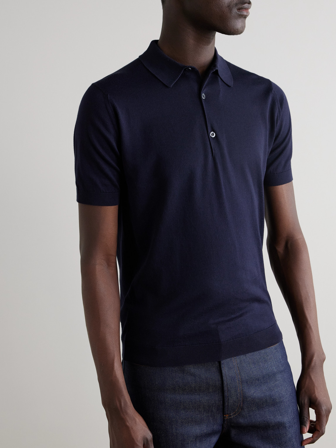 Adrian Slim-Fit Sea Island Cotton Polo Shirt