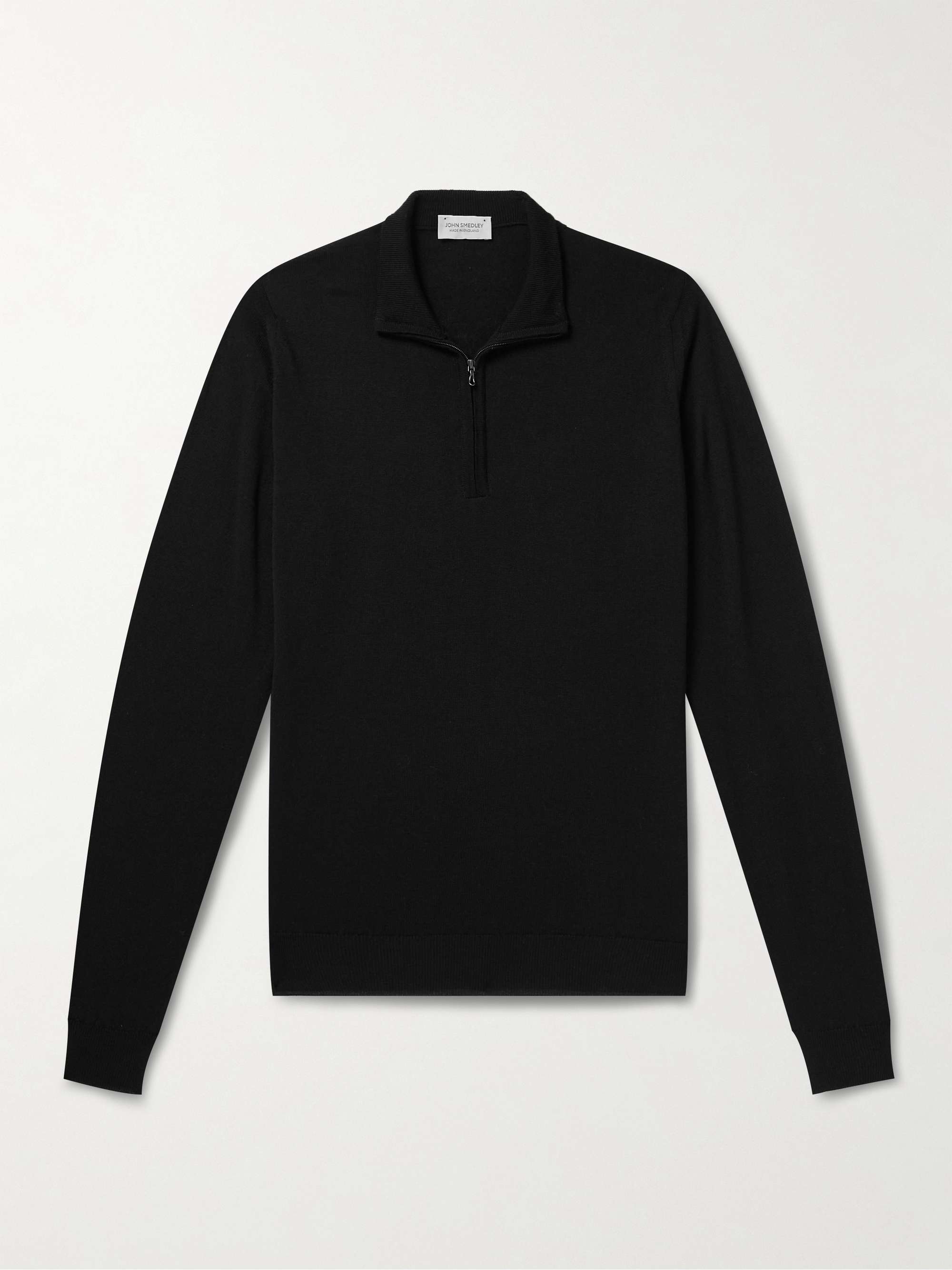 JOHN SMEDLEY Tapton Slim-Fit Merino Wool Half-Zip Sweater for Men | MR ...