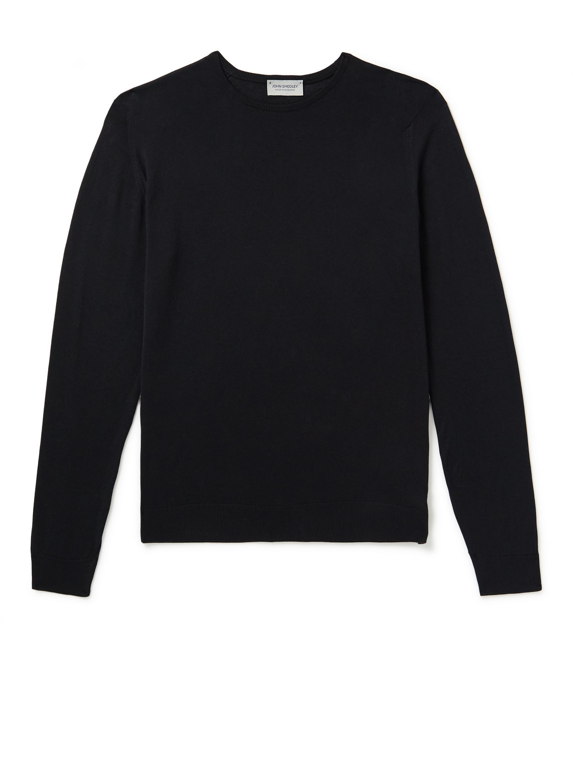 John Smedley Hatfield Slim-fit Sea Island Cotton Sweater In Black