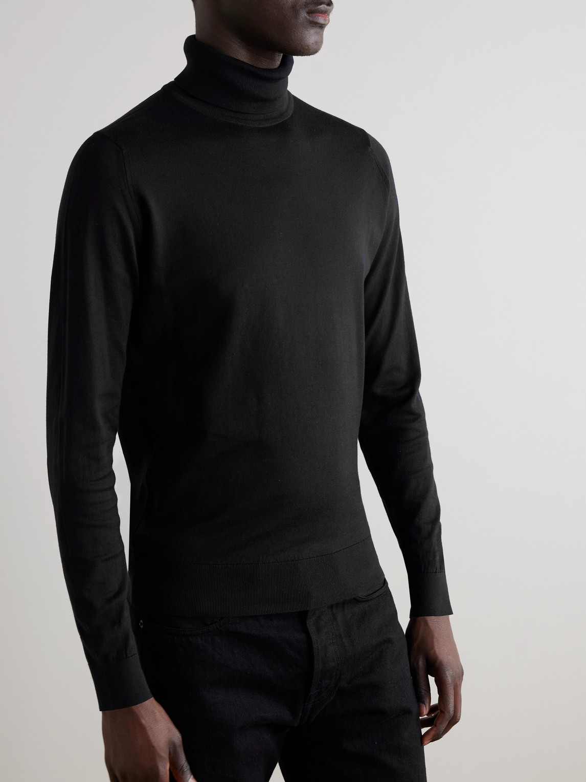 Hawley Slim-Fit Sea Island Cotton Rollneck Sweater