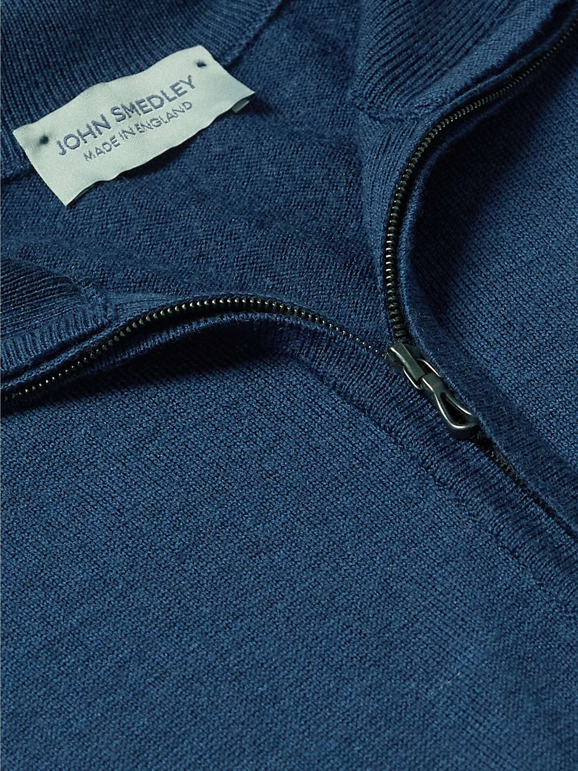 JOHN SMEDLEY Tapton Slim-Fit Merino Wool Half-Zip Sweater