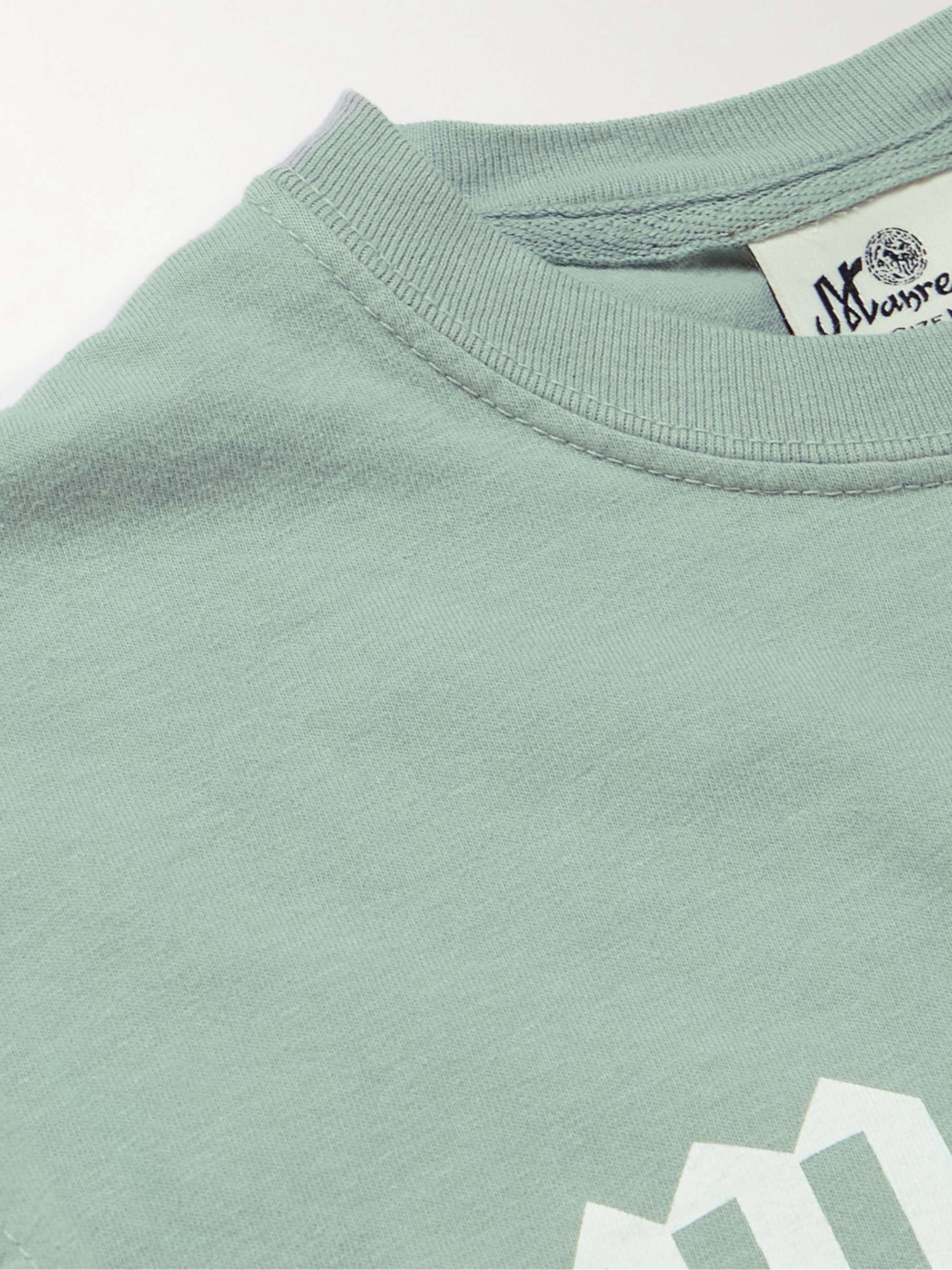 MANRESA Garment-Dyed Printed Cotton-Jersey T-Shirt