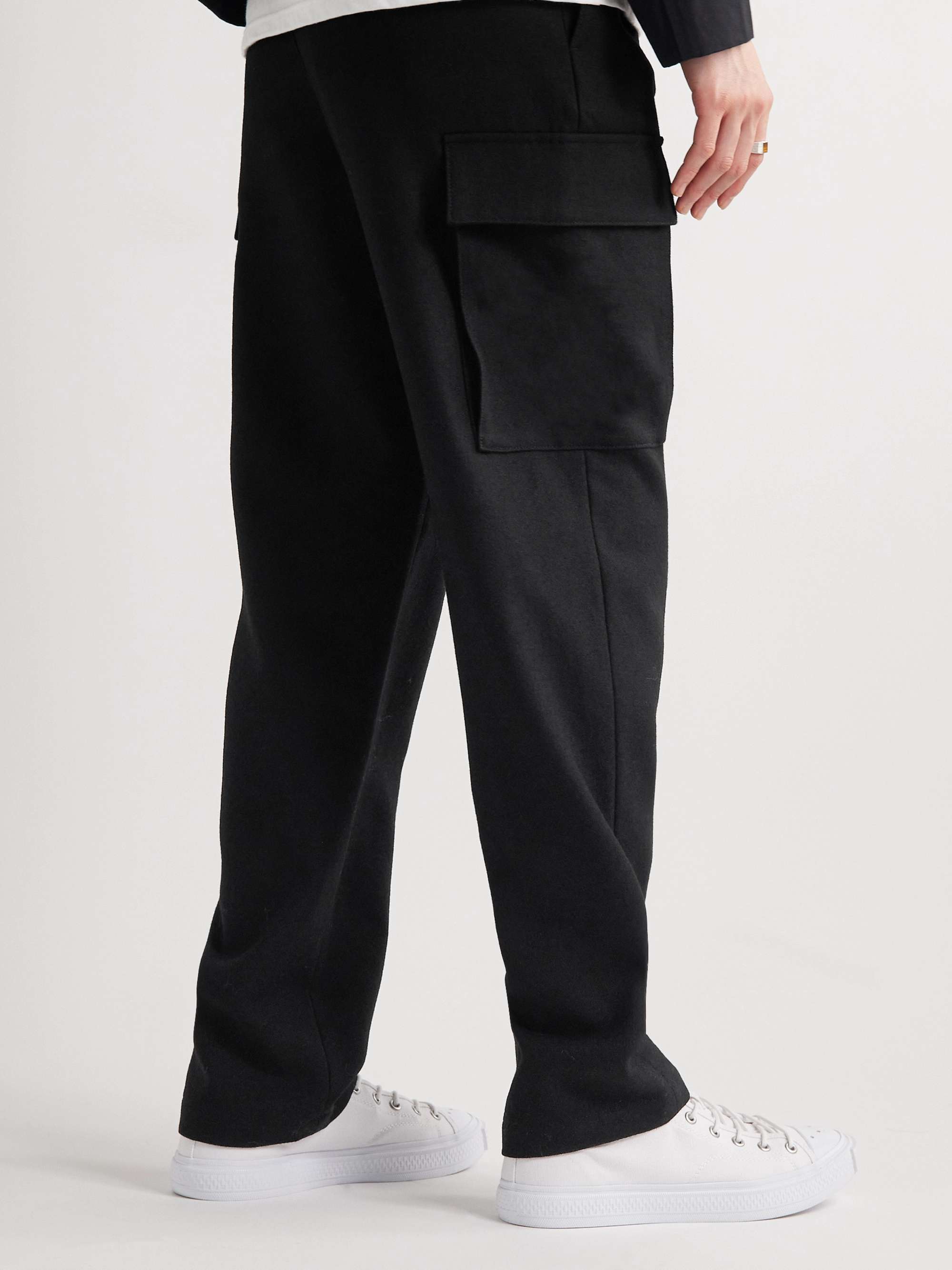FRAME Wide-Leg Virgin Wool Cargo Trousers