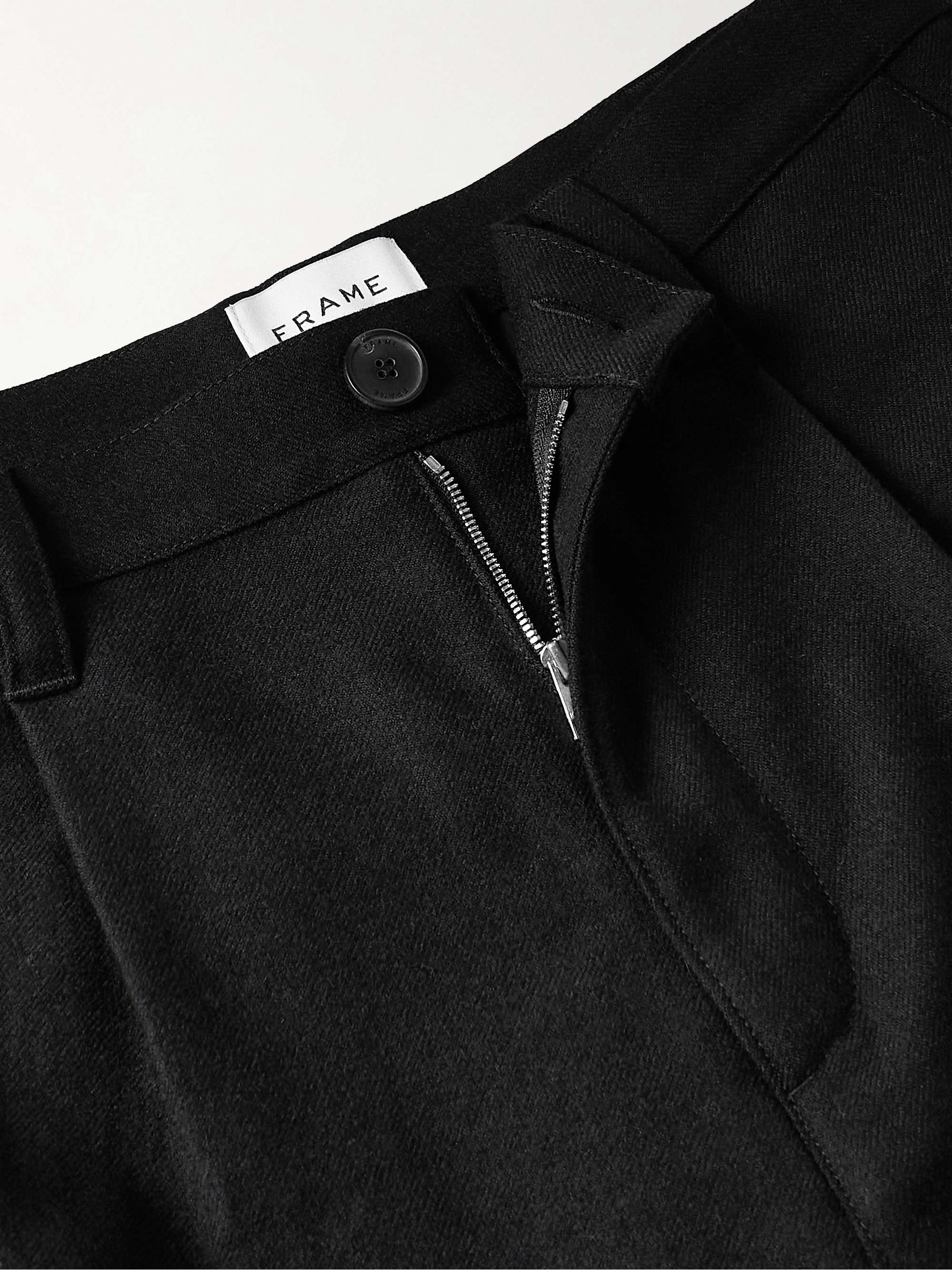 FRAME Wide-Leg Virgin Wool Cargo Trousers