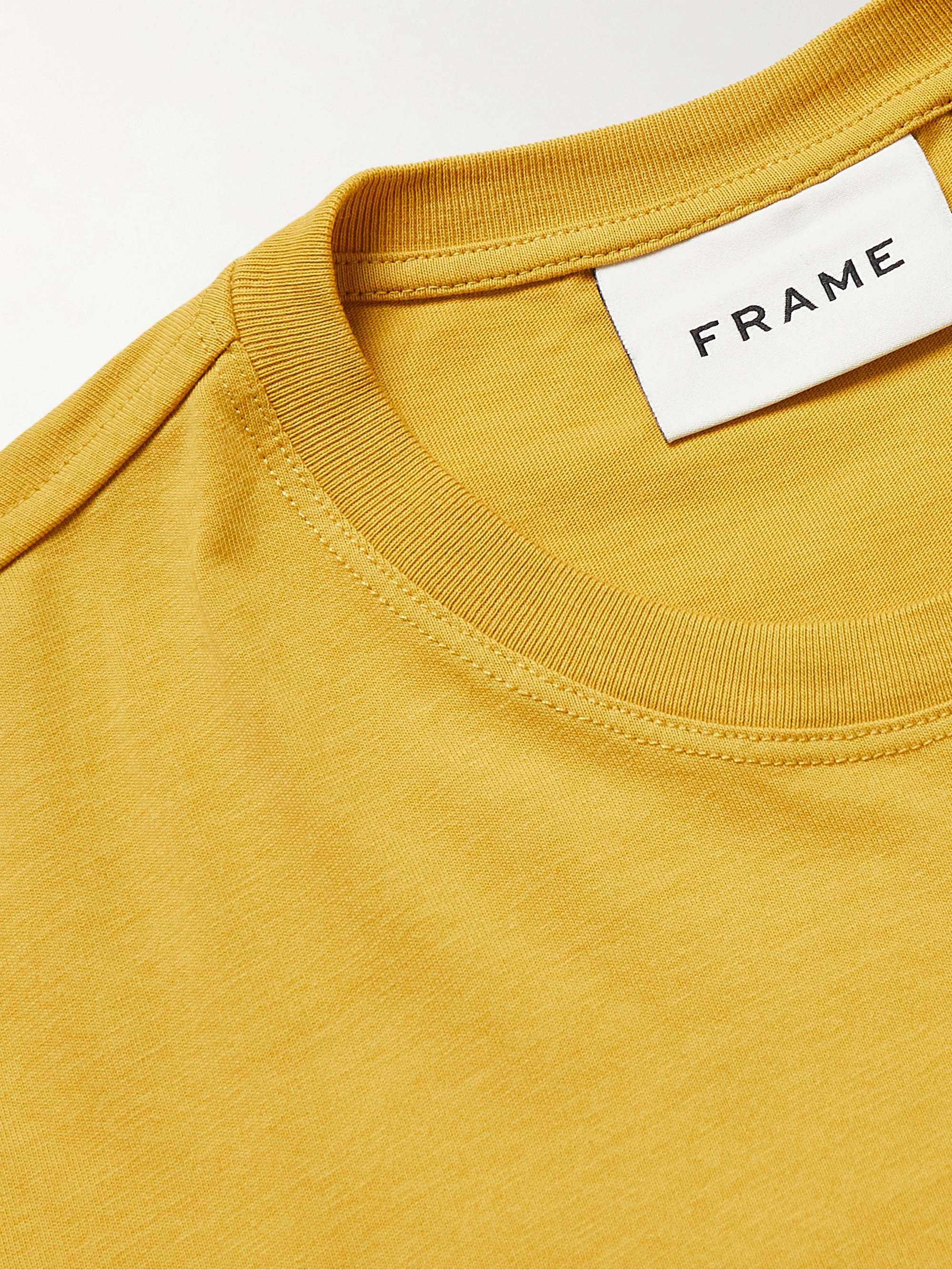 FRAME LogoEmbroidered CottonJersey TShirt for Men MR PORTER