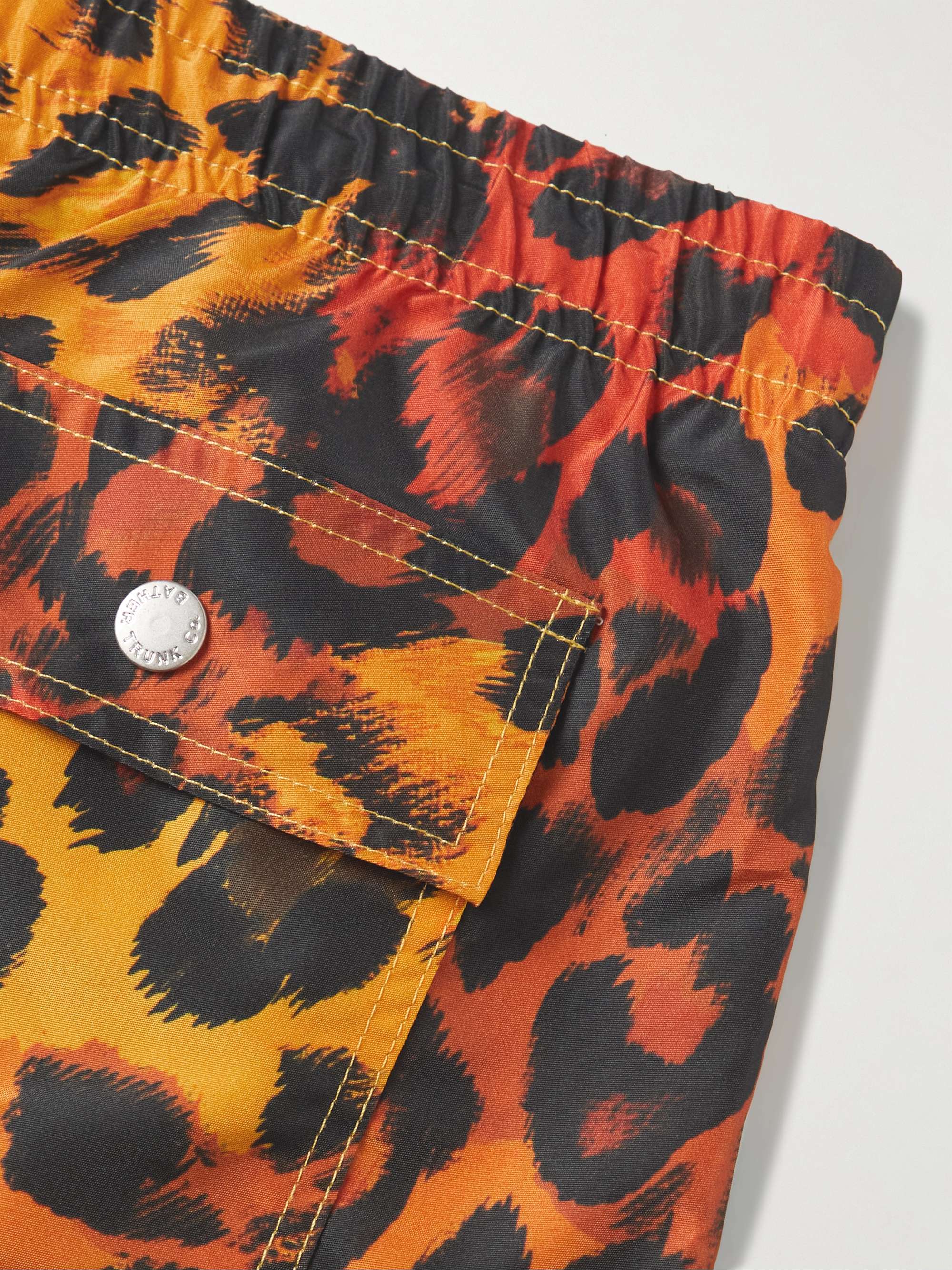 BATHER StraightLeg MidLength LeopardPrint Swim Shorts for Men MR