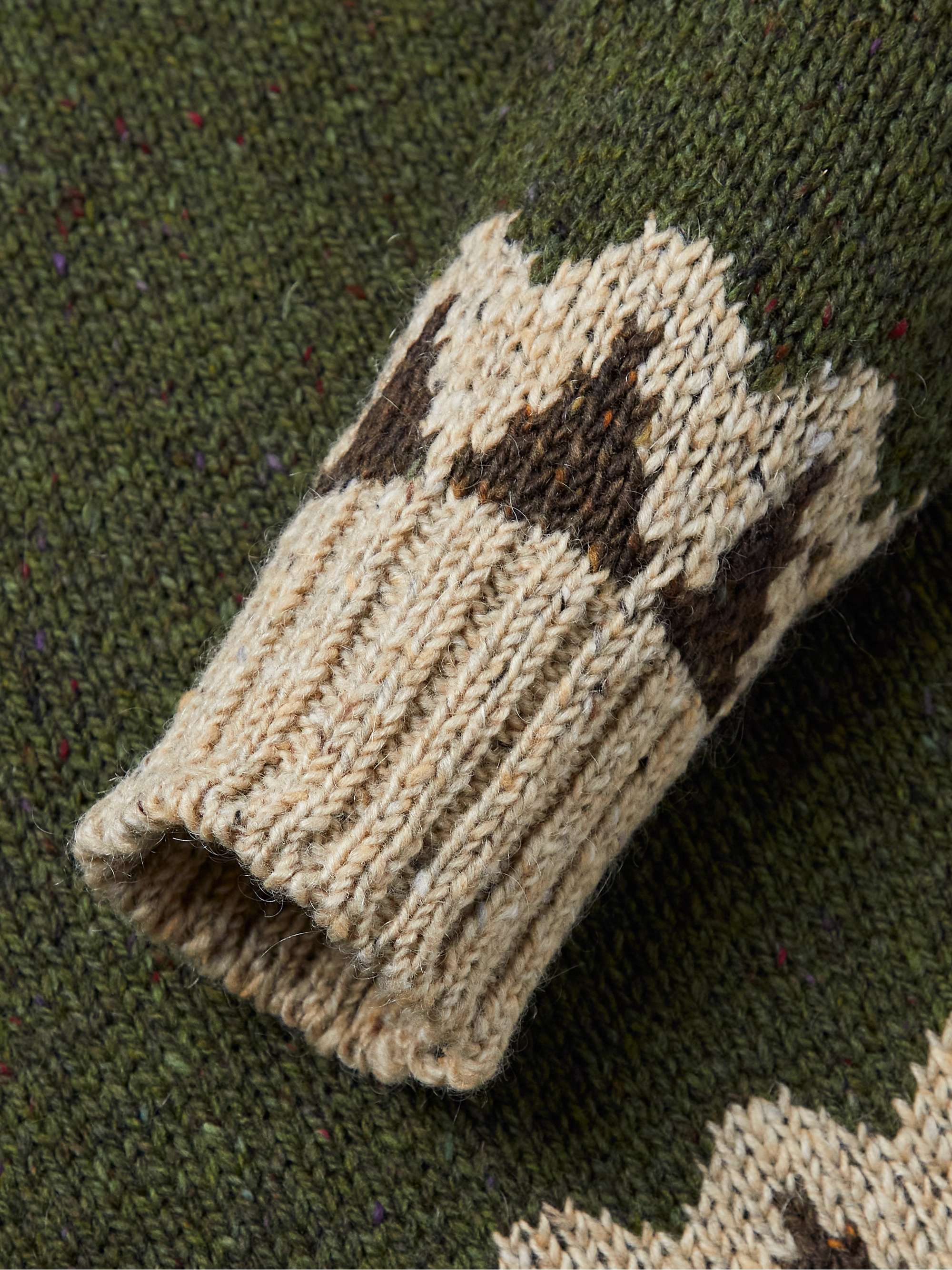 HOWLIN' Before the Snowfall Fair Isle Wool and Mohair-Blend Sweater