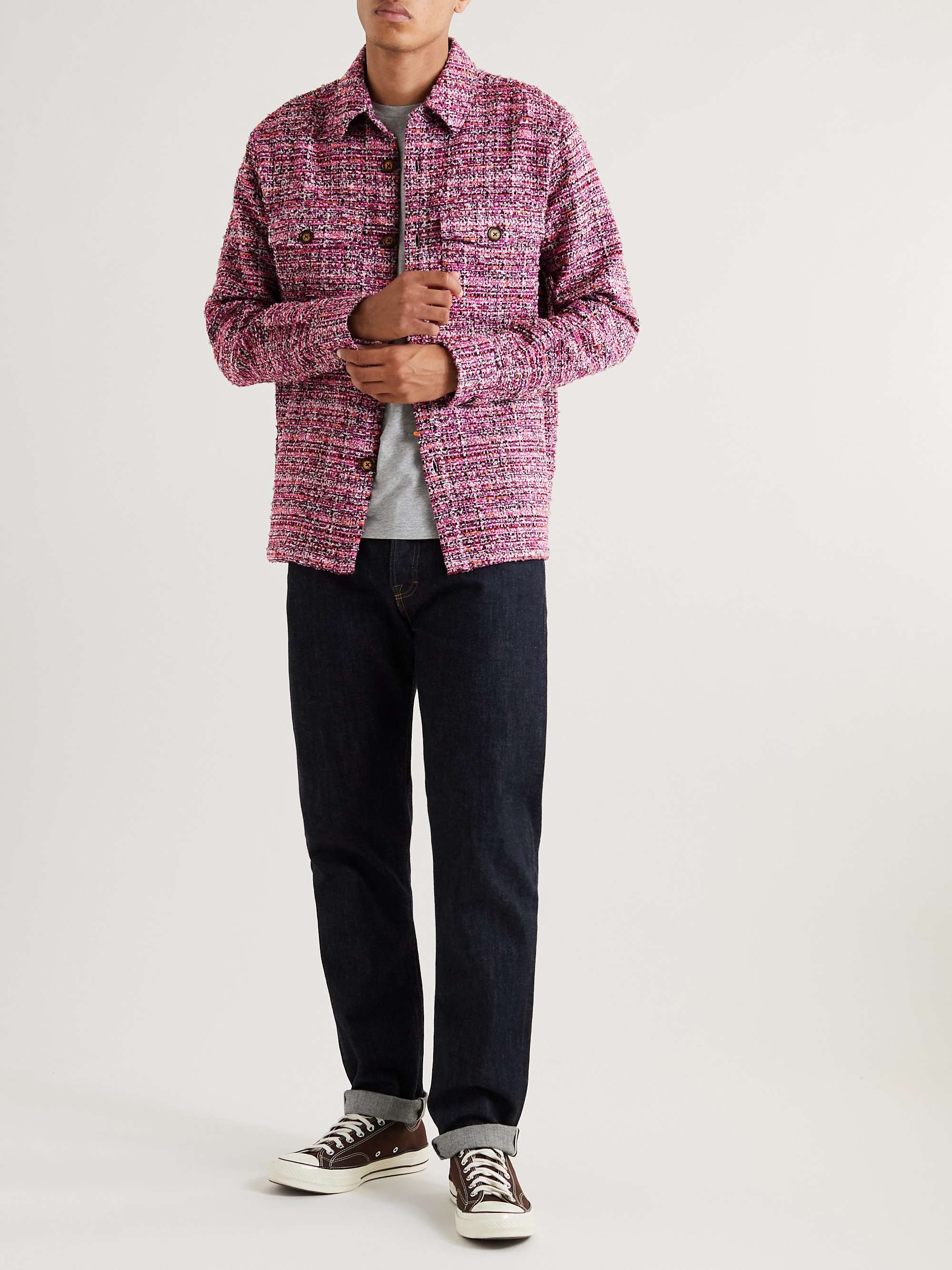 PORTUGUESE FLANNEL Moscatel Cotton-Blend Bouclé Shirt Jacket