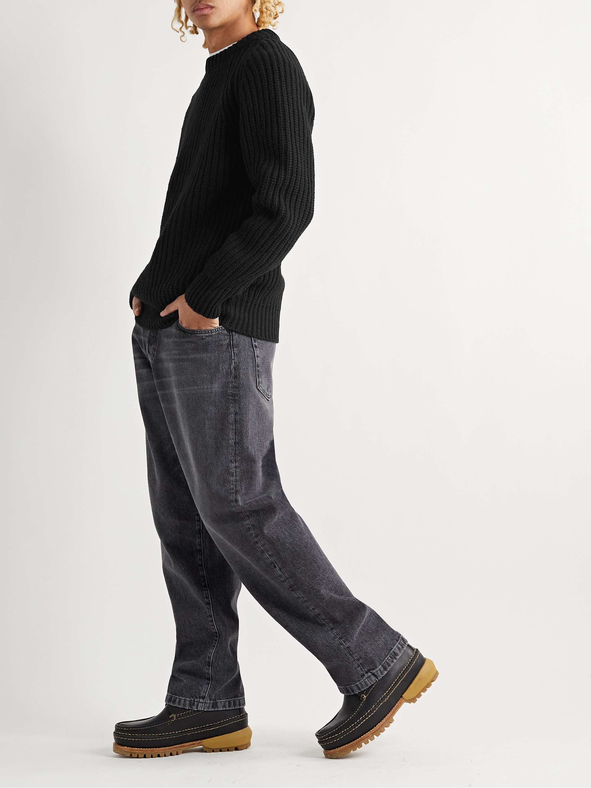 HOWLIN' Mystical Adventure Ribbed Shetland Wool Sweater