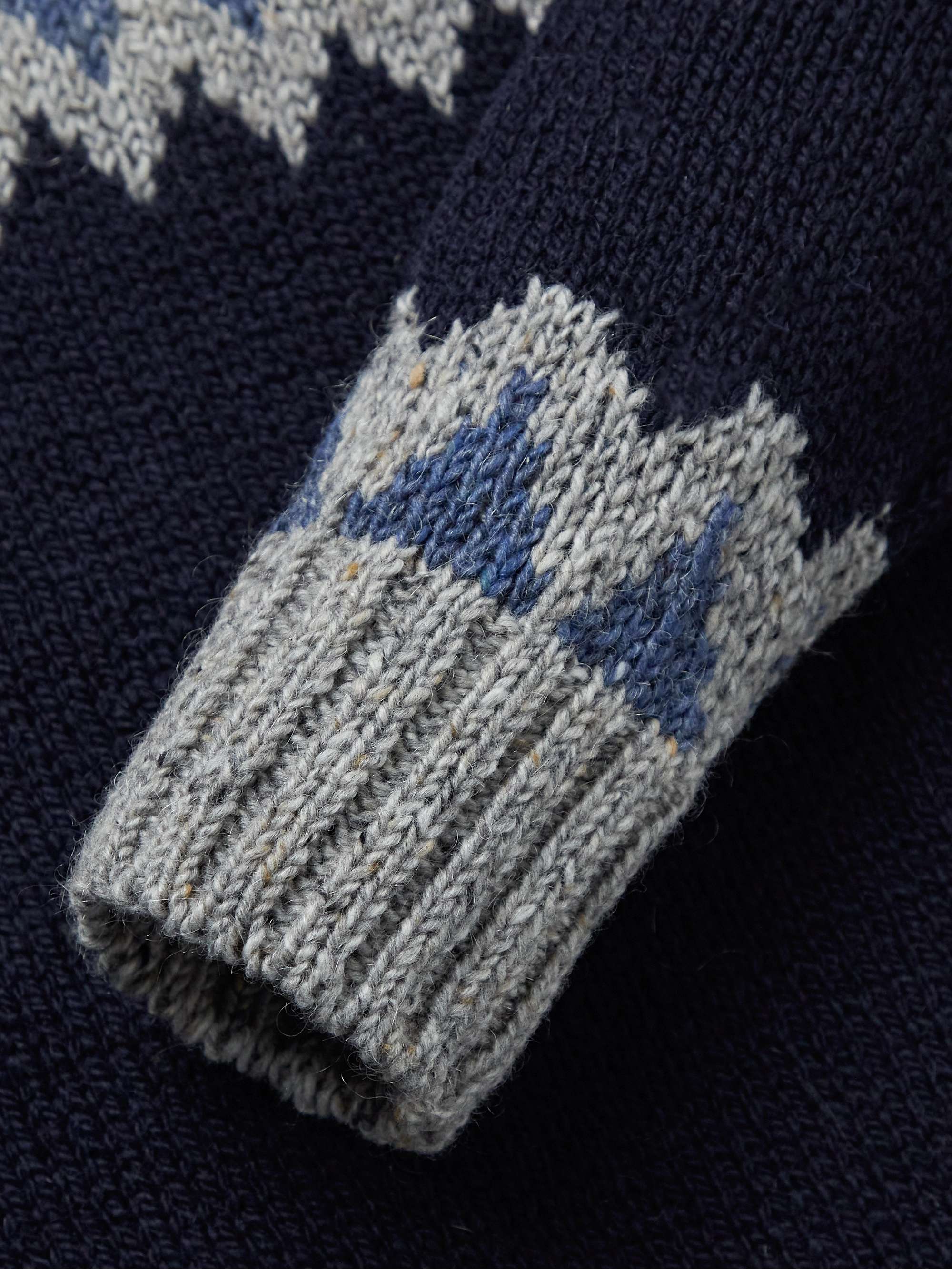 HOWLIN' Before the Snowfall Fair Isle Wool and Mohair-Blend Sweater