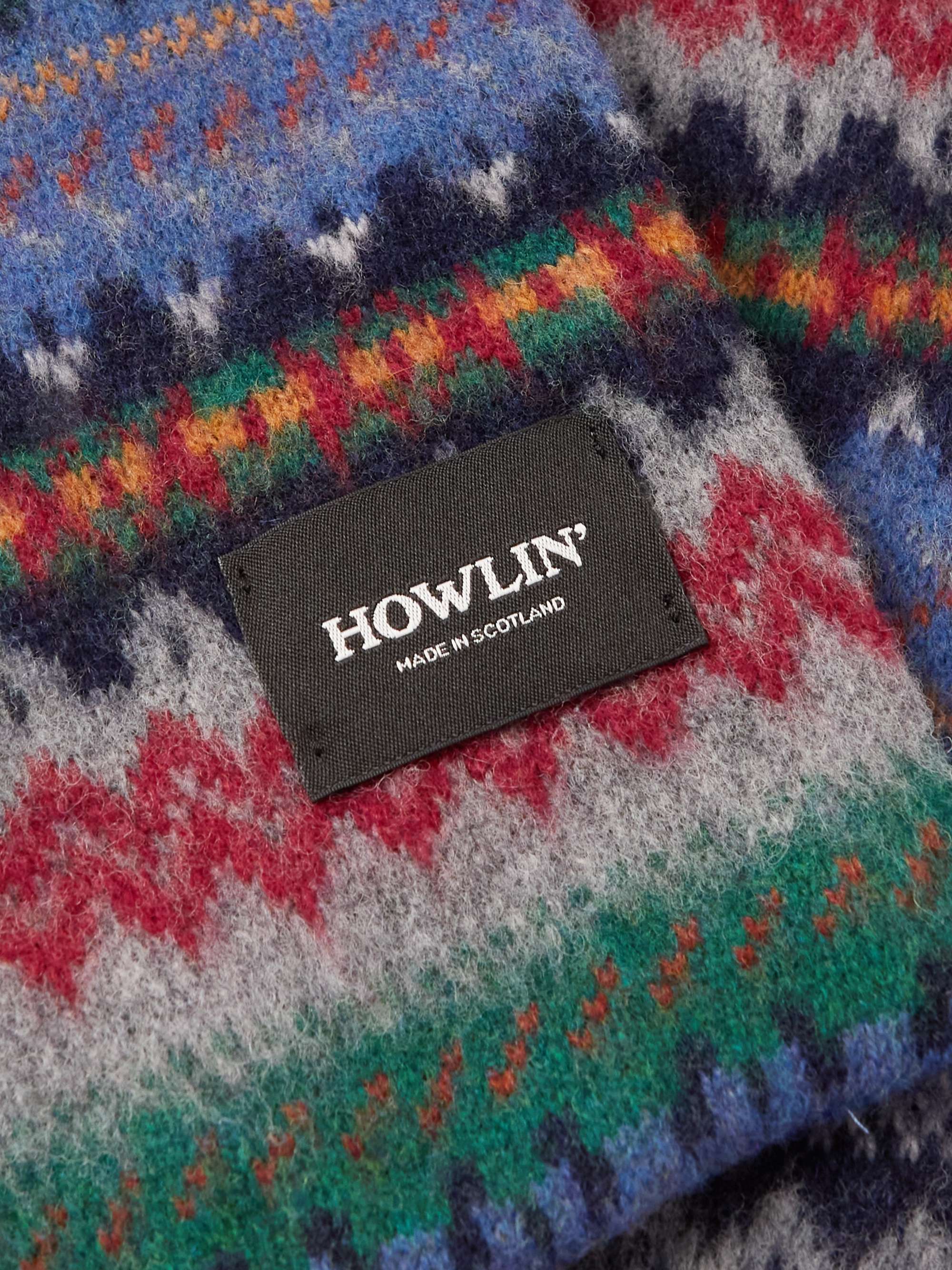 HOWLIN' Cosmic Excursions Fair Isle Wool Scarf