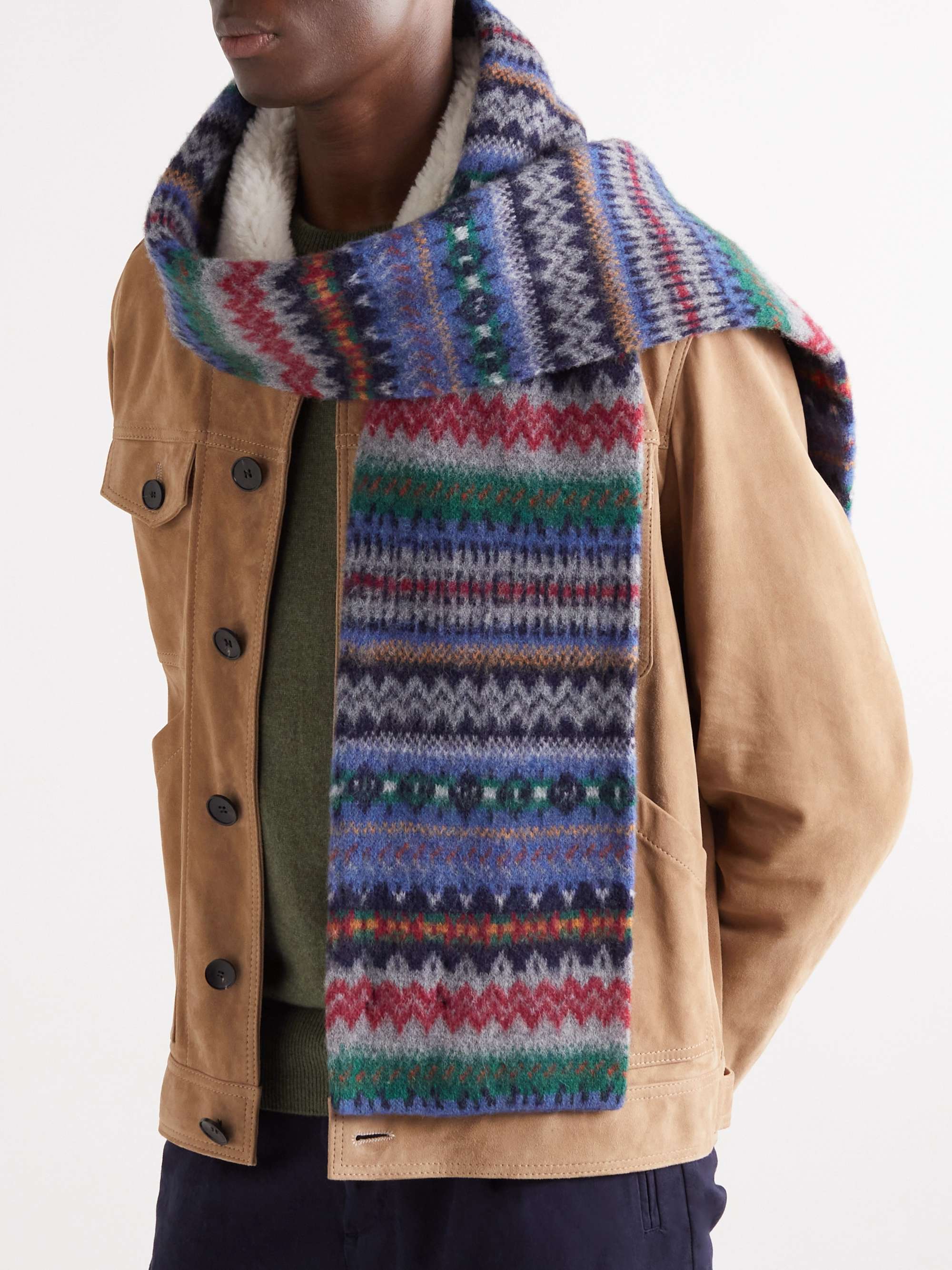 HOWLIN' Cosmic Excursions Fair Isle Wool Scarf