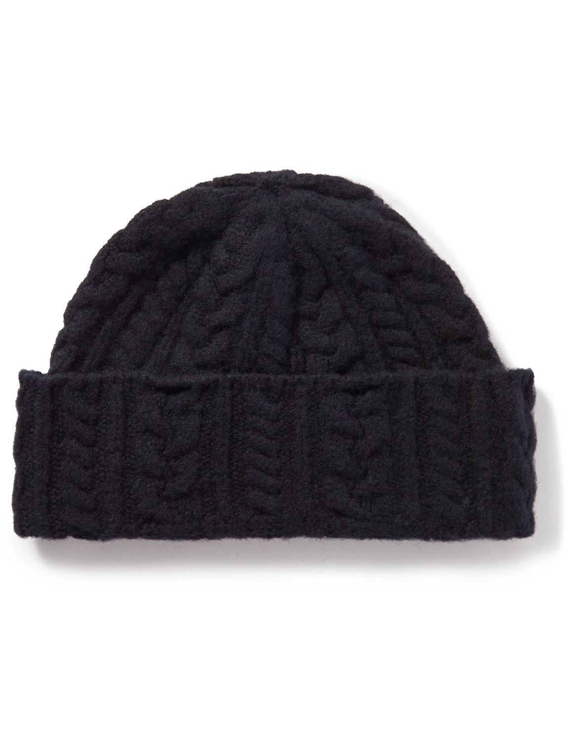 Howlin' Festival Cable-knit Lambswool Beanie In Black