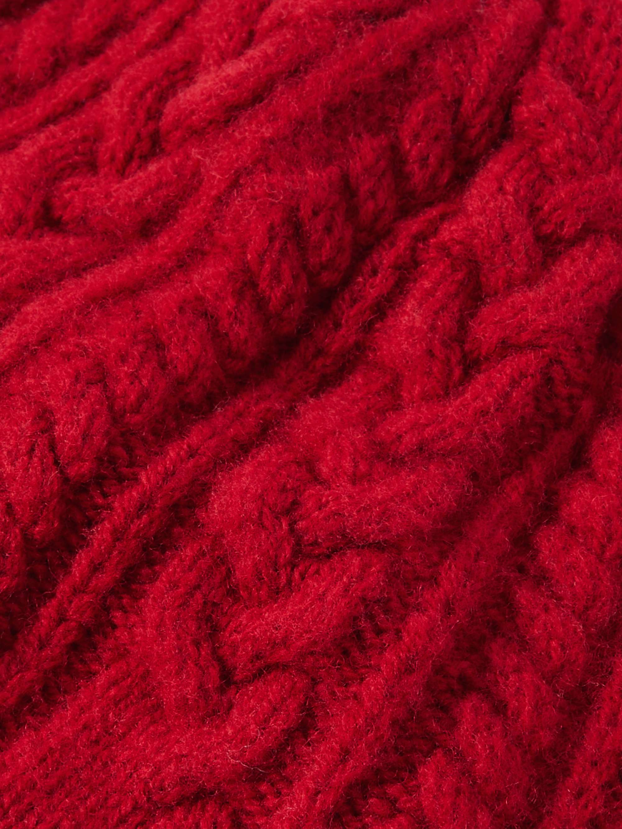 HOWLIN' Festival Cable-Knit Lambswool Beanie