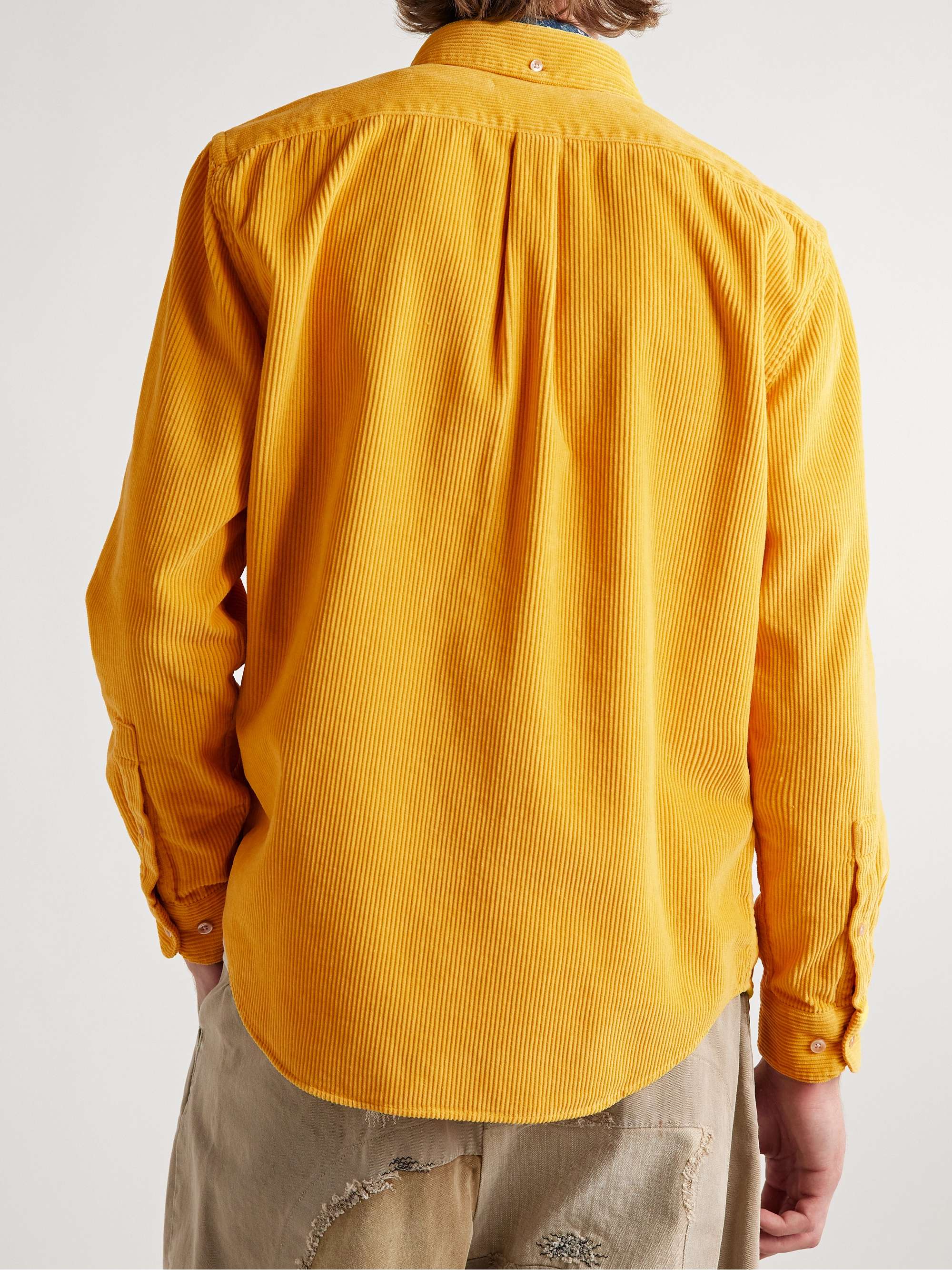 PORTUGUESE FLANNEL Lobo Button-Down Collar Cotton-Corduroy Shirt