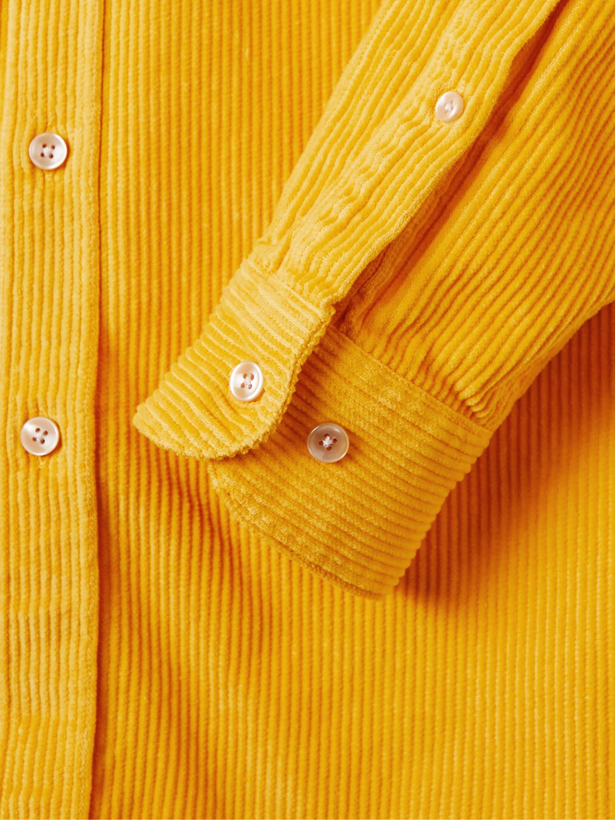 PORTUGUESE FLANNEL Lobo Button-Down Collar Cotton-Corduroy Shirt