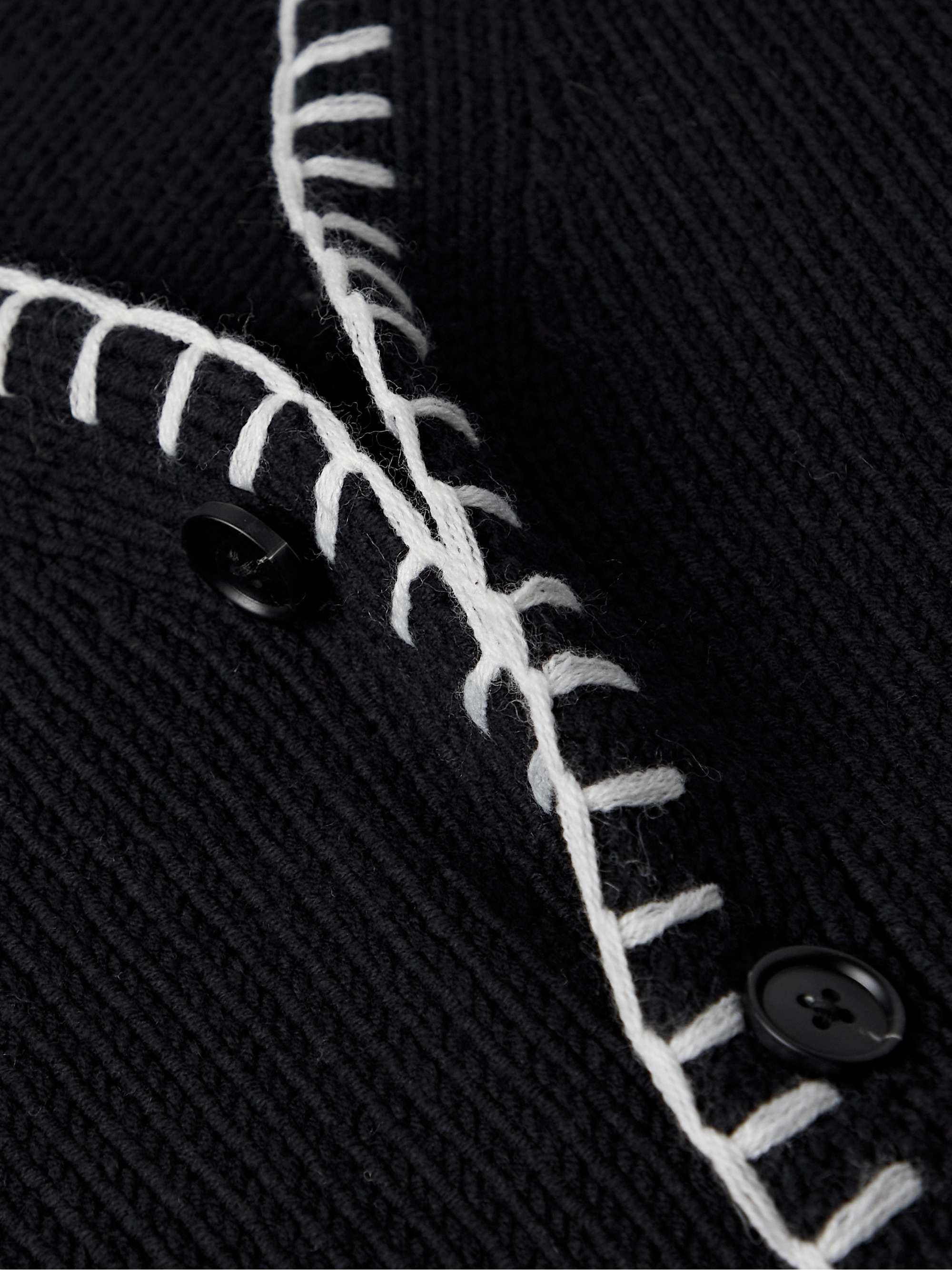 NN07 Jasper 6567 Embroidered Cotton-Blend Cardigan