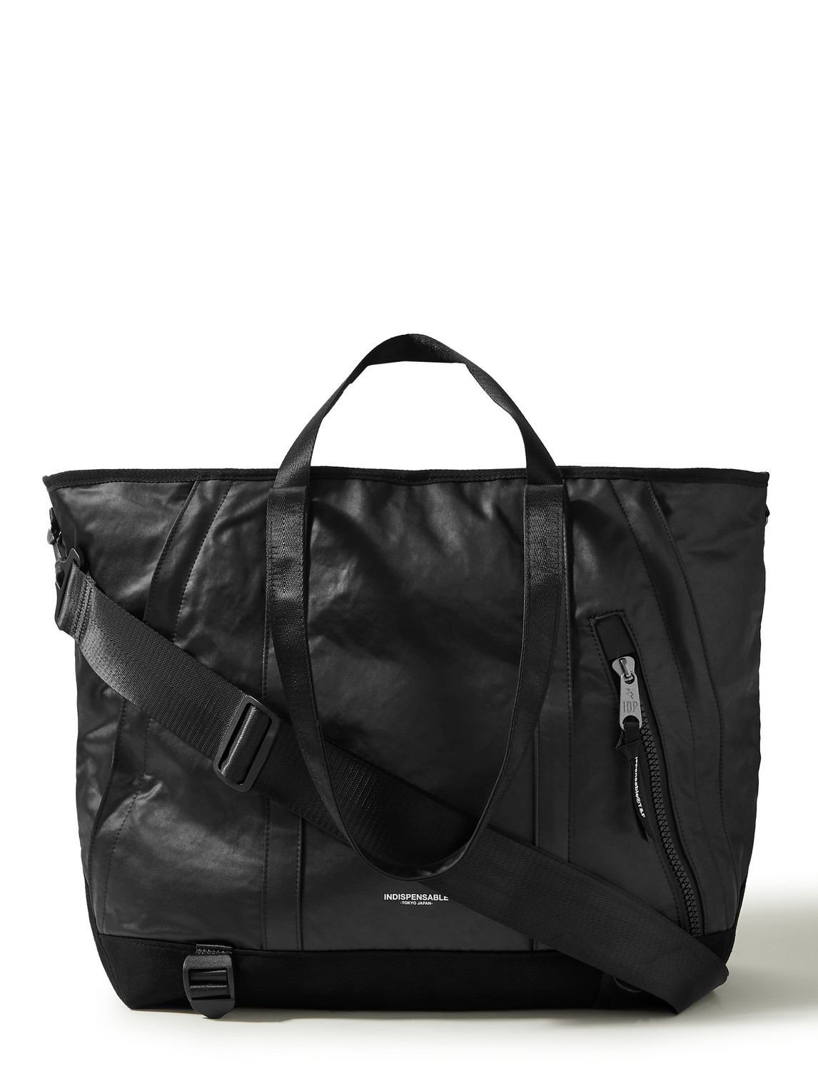INDISPENSABLE SUEDE-TRIMMED SHELL TOTE BAG