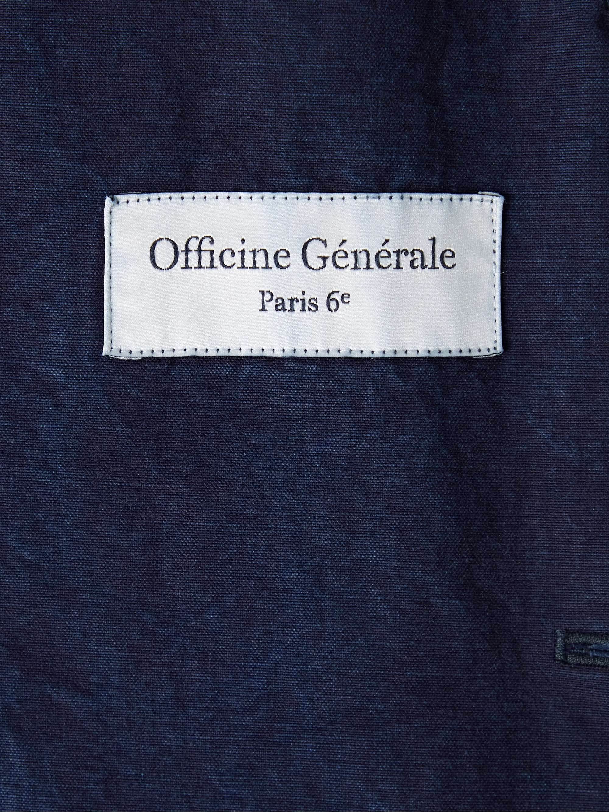 OFFICINE GÉNÉRALE Archer Unstructured Indigo-Dyed Cotton Oxford Blazer ...