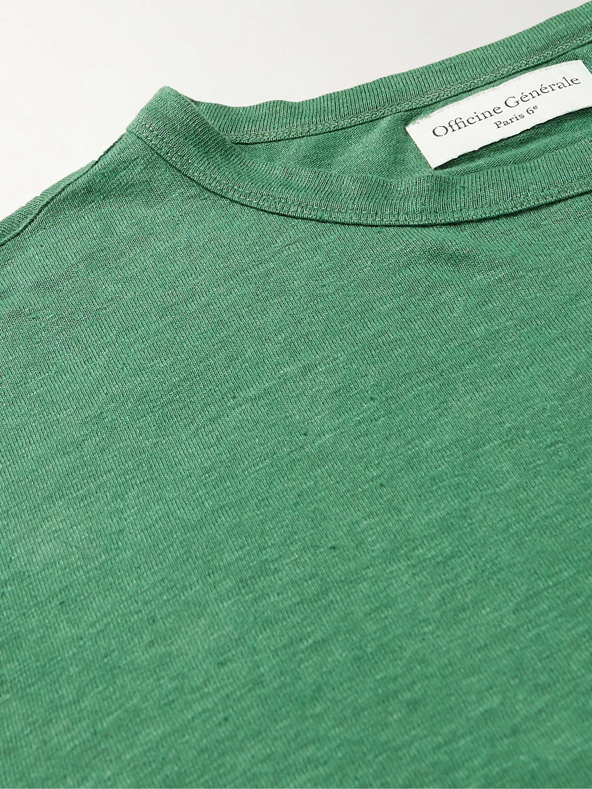 OFFICINE GÉNÉRALE Slub Stretch-Linen T-Shirt