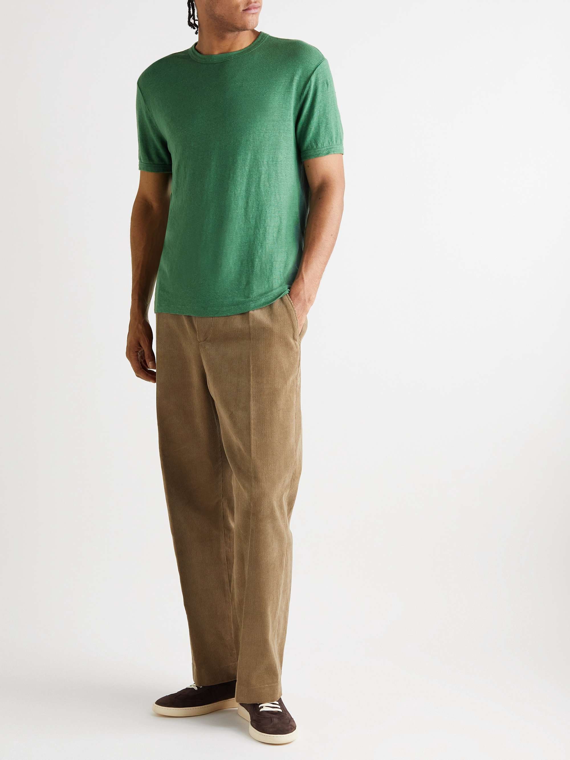 OFFICINE GÉNÉRALE Slub Stretch-Linen T-Shirt