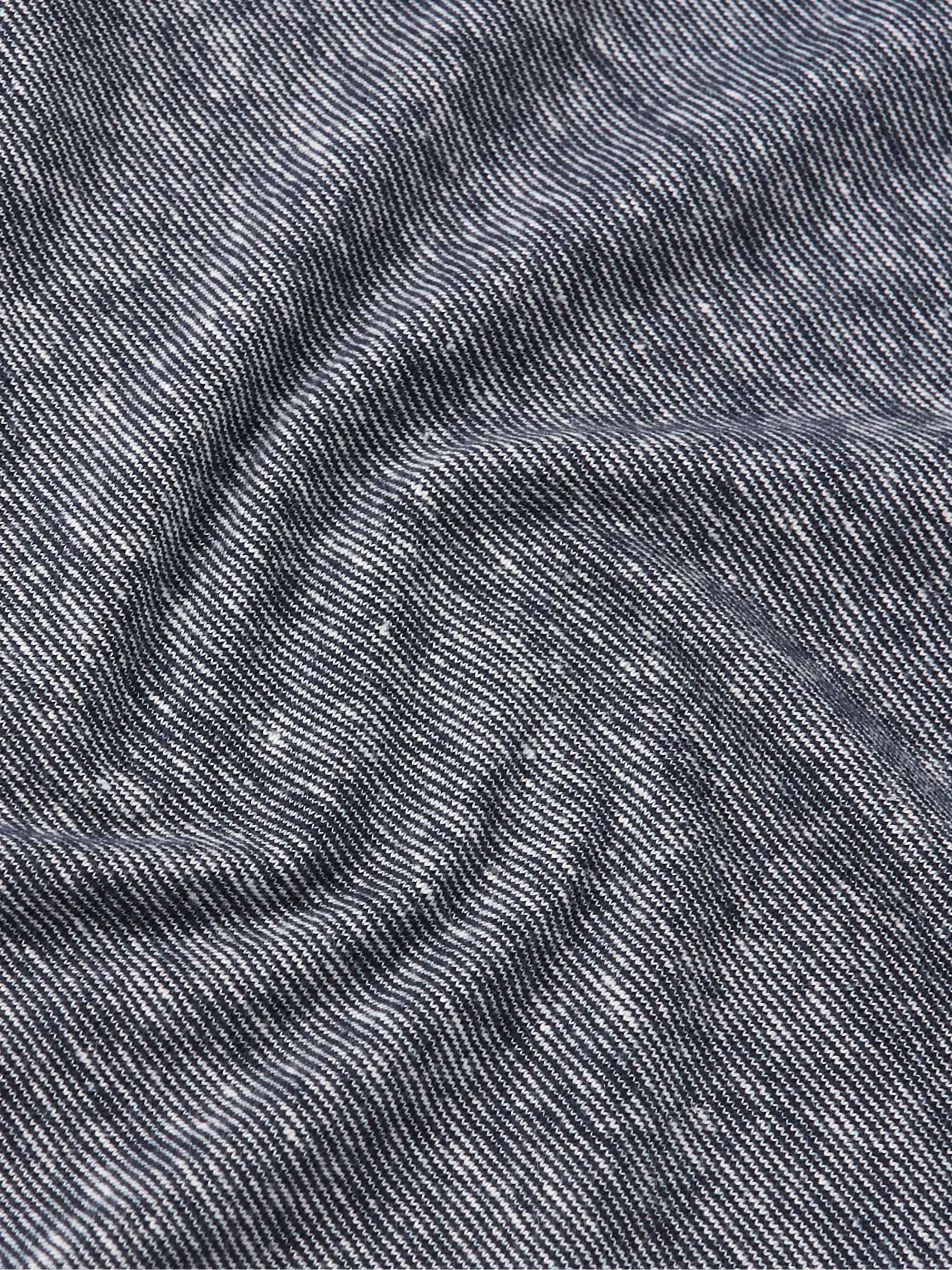 OFFICINE GÉNÉRALE Slim-Fit Striped Cotton and Linen-Blend T-Shirt