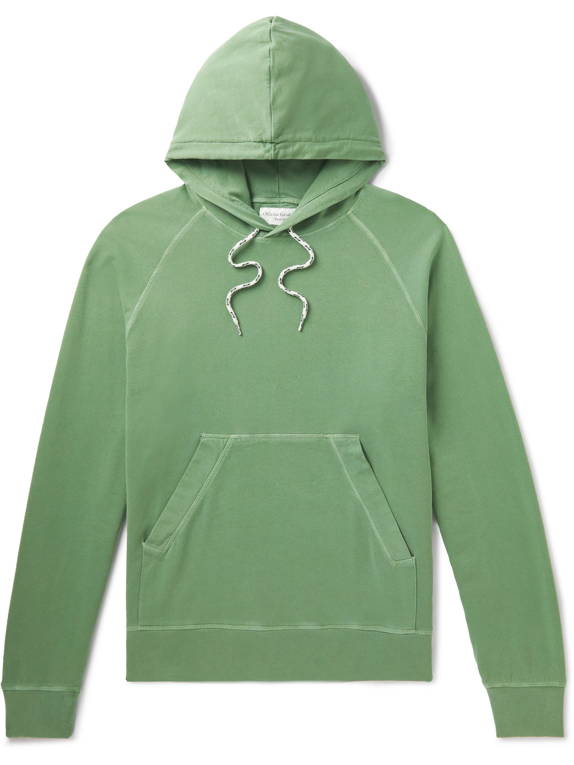 OFFICINE GENERALE OCTAVE PIGMENT-DYED COTTON-JERSEY HOODIE