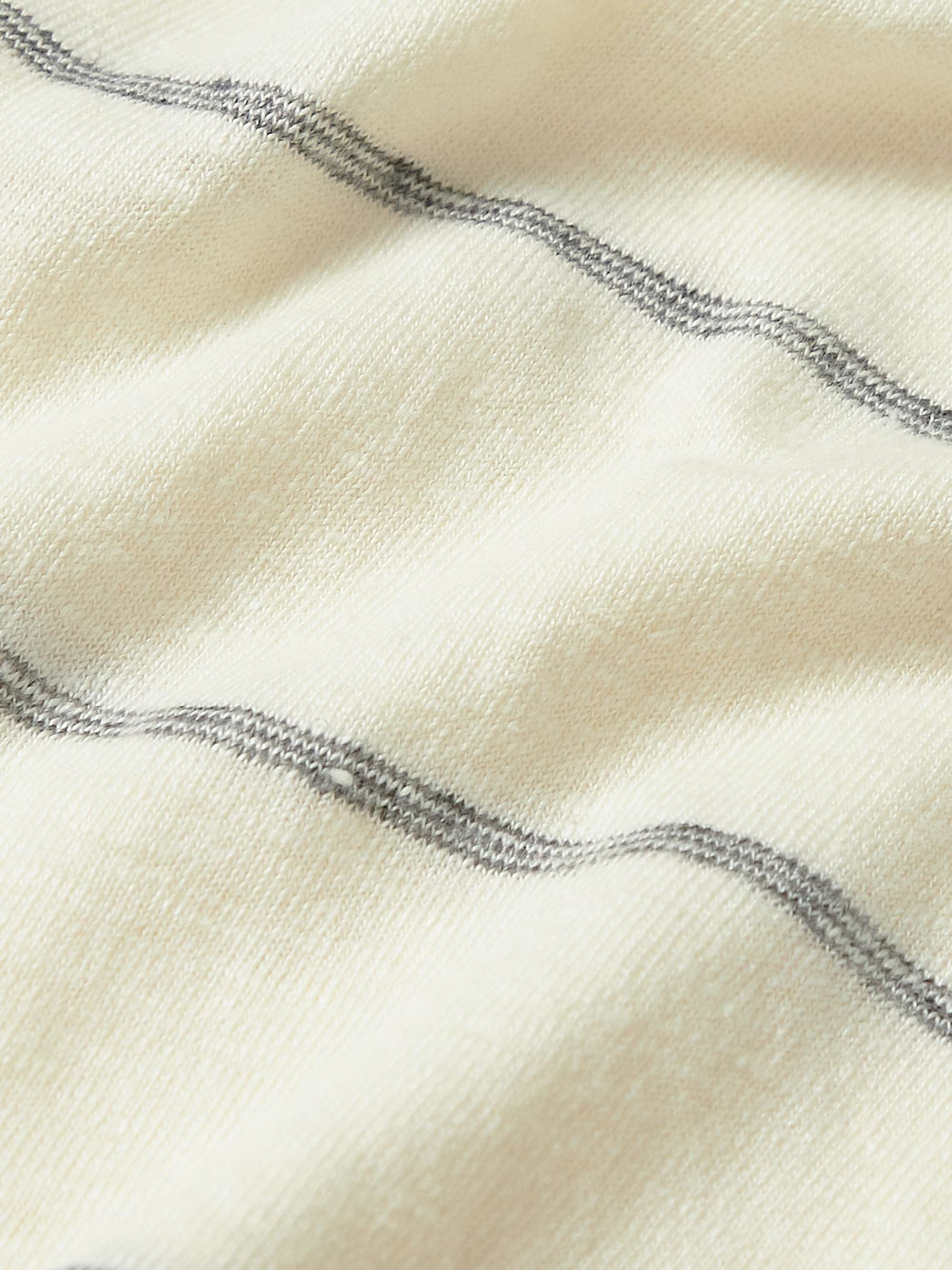 OFFICINE GÉNÉRALE Striped Stretch-Linen T-Shirt