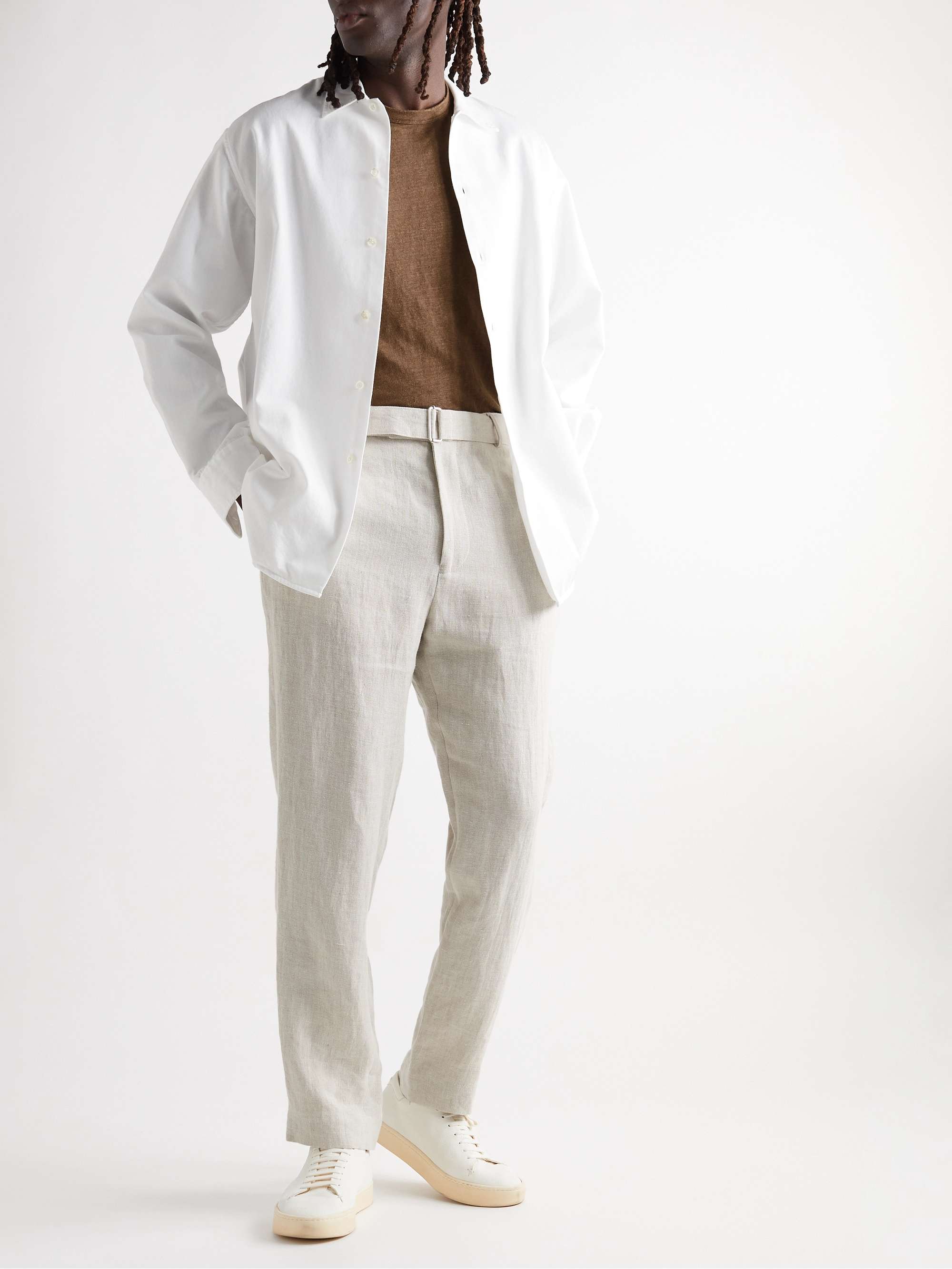 OFFICINE GÉNÉRALE Slub Stretch-Linen T-Shirt