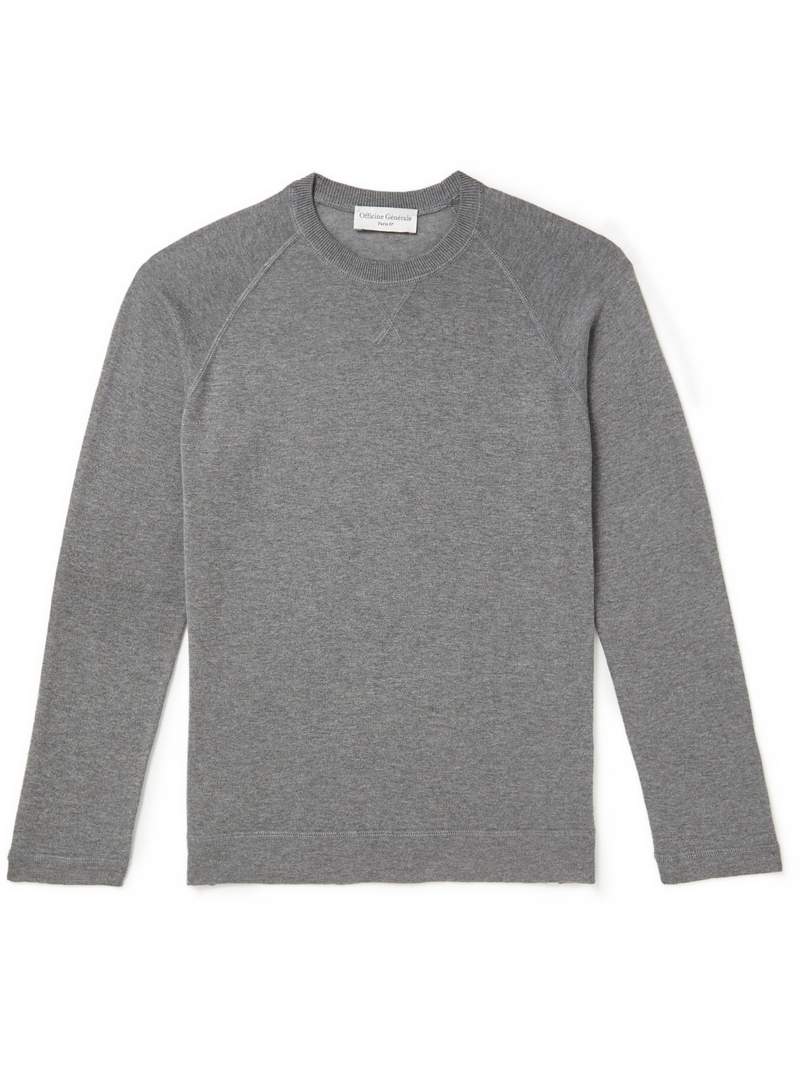 OFFICINE GENERALE NATE COTTON AND LYOCELL-BLEND SWEATER