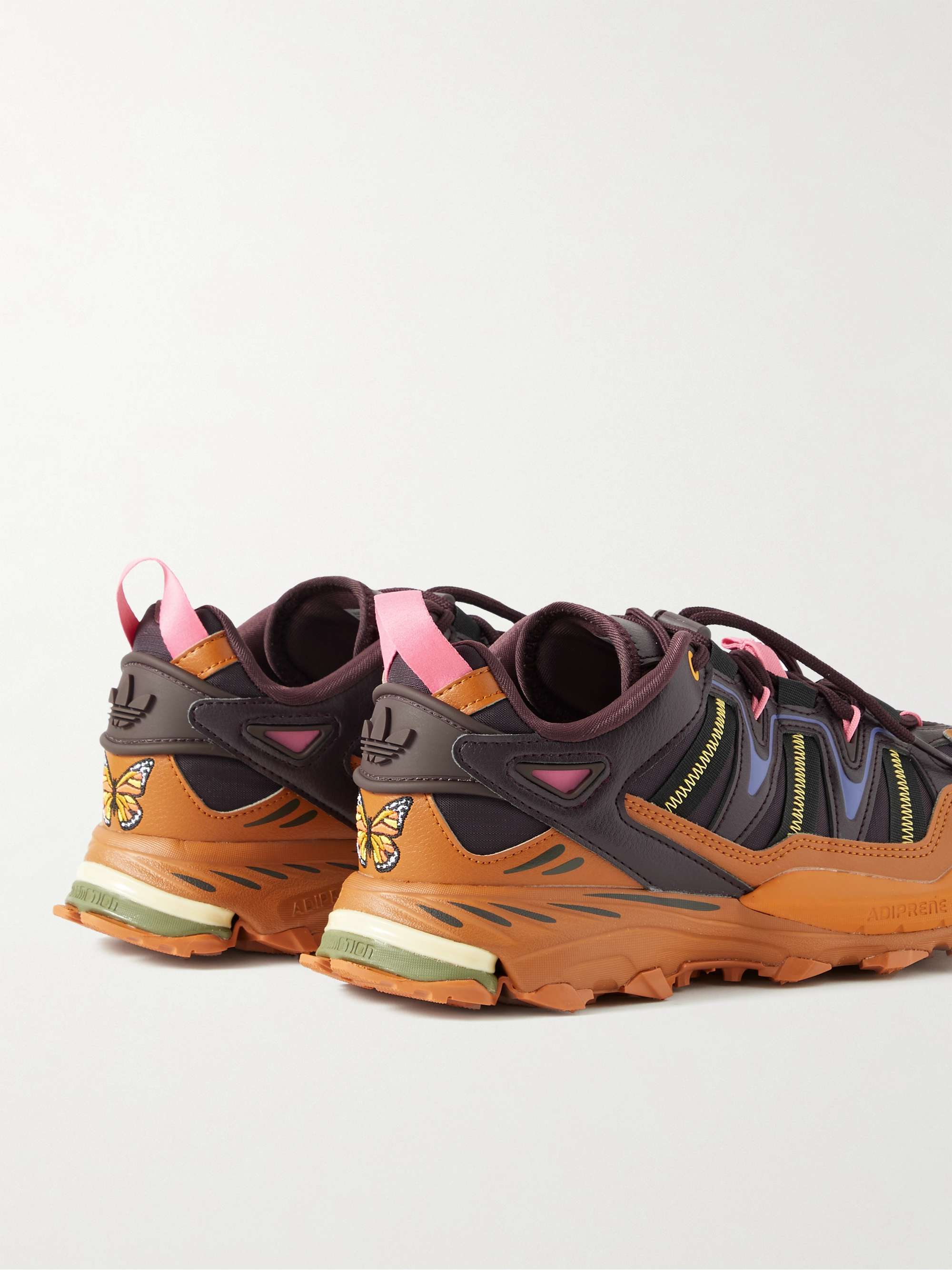 ADIDAS ORIGINALS Hypterturf Leather and Mesh Sneakers