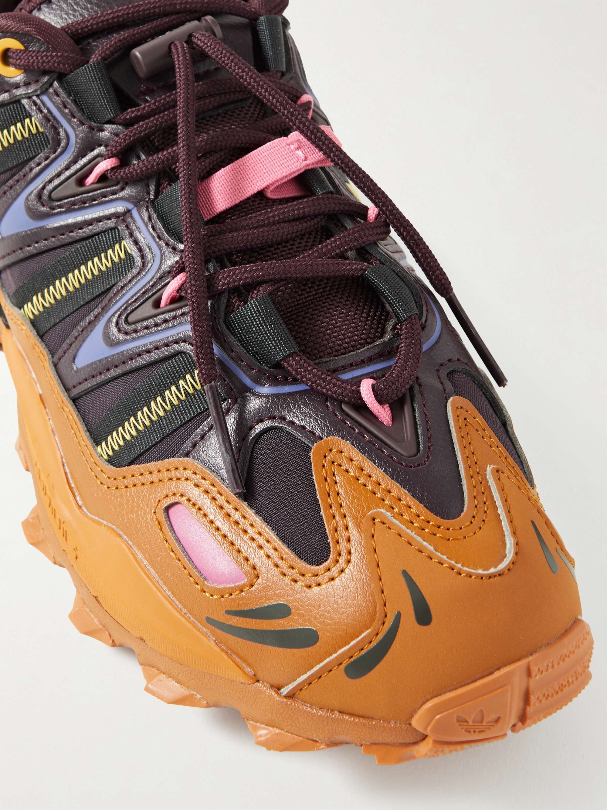 ADIDAS ORIGINALS Hypterturf Leather and Mesh Sneakers
