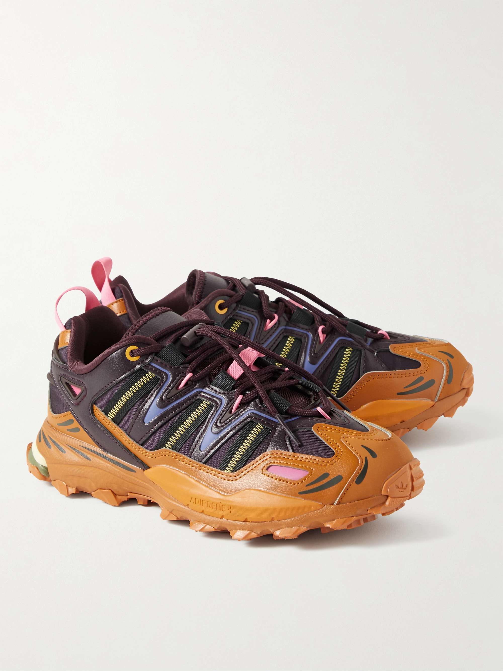 ADIDAS ORIGINALS Hypterturf Leather and Mesh Sneakers