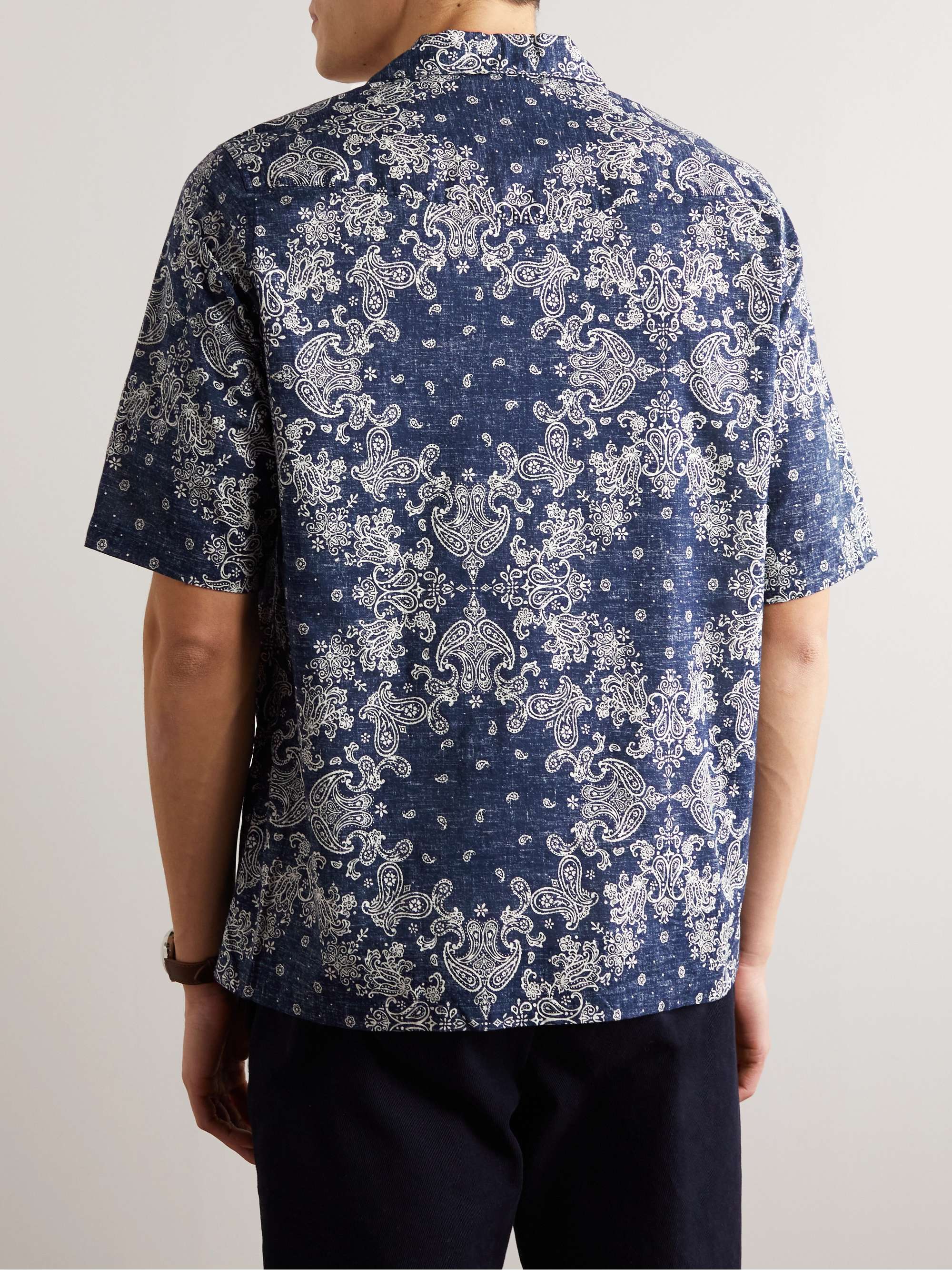OFFICINE GÉNÉRALE Eren Camp-Collar Paisley-Print Cotton Shirt