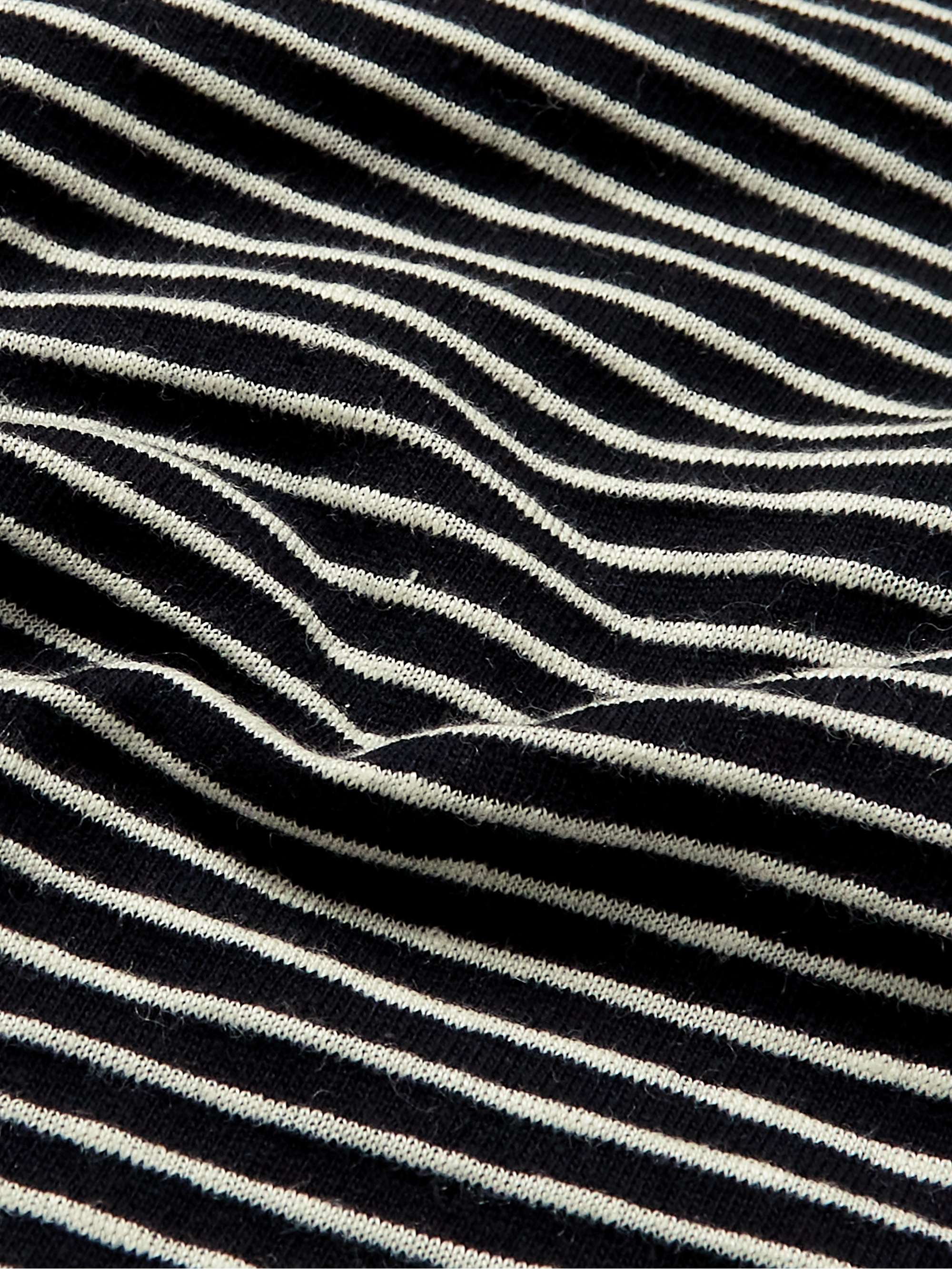 OFFICINE GÉNÉRALE Striped Cotton and Linen-Blend T-Shirt