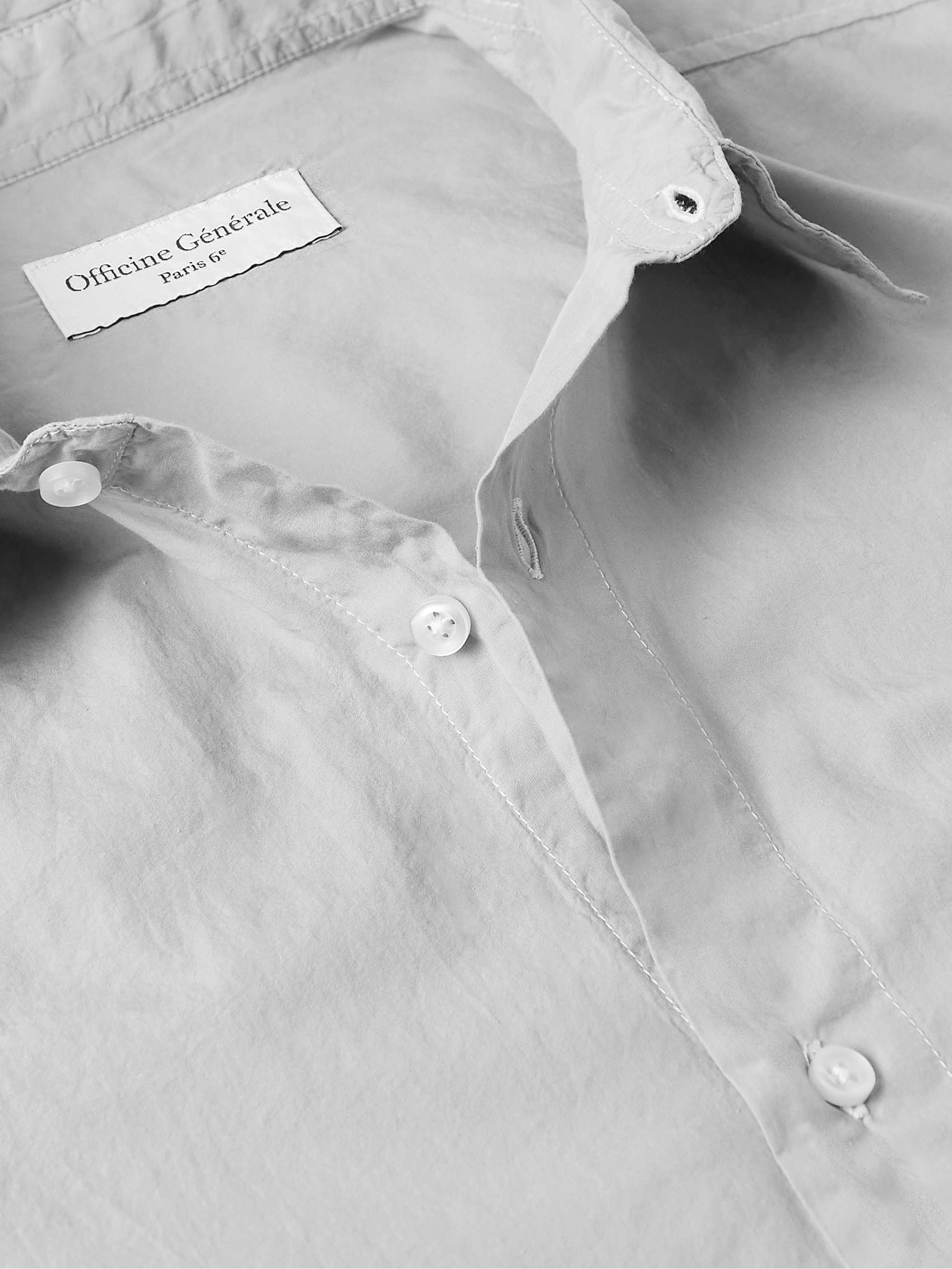 OFFICINE GÉNÉRALE Emory Garment-Dyed Cotton-Poplin Shirt