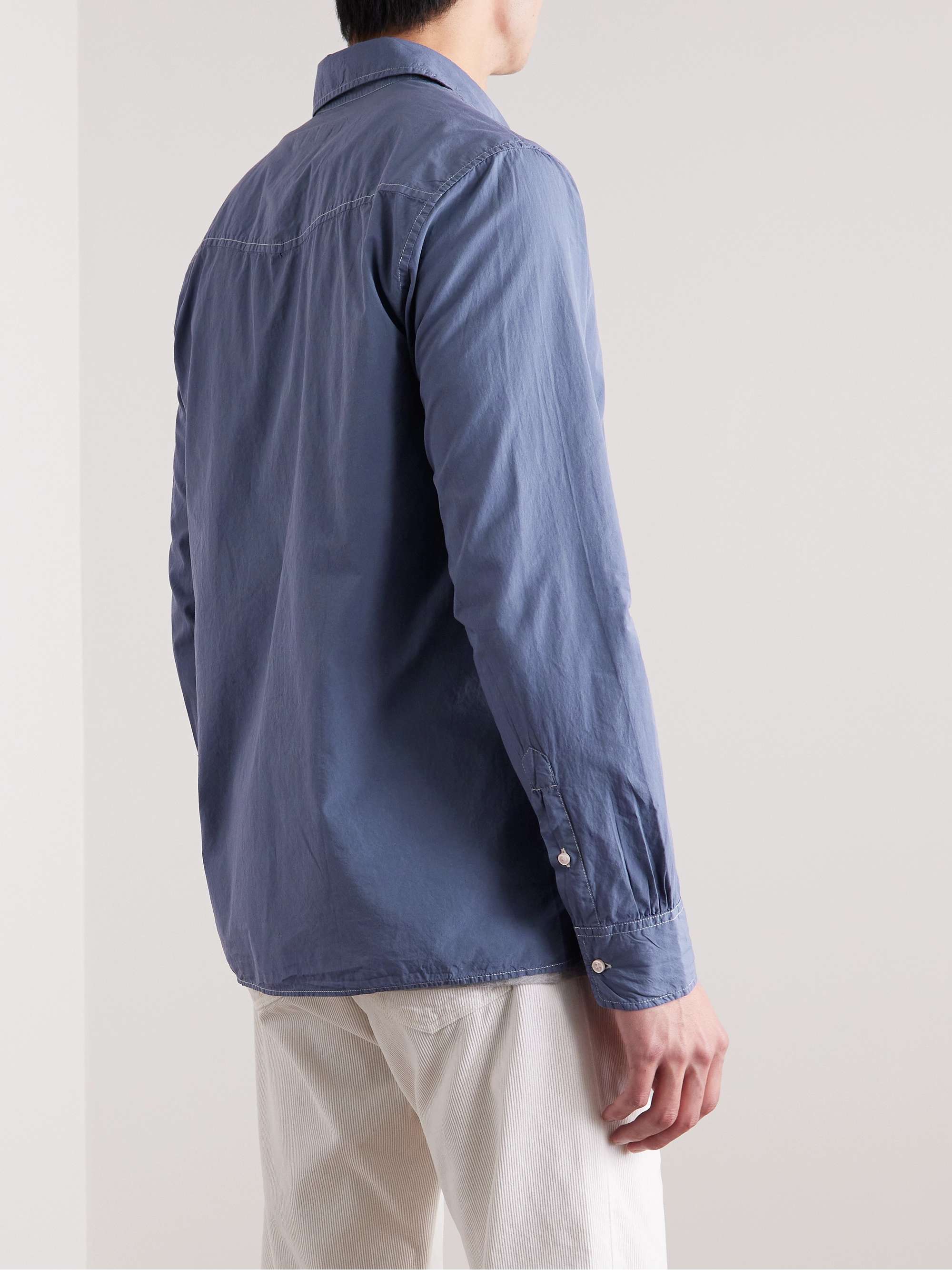 OFFICINE GÉNÉRALE Emory Garment-Dyed Cotton-Poplin Shirt