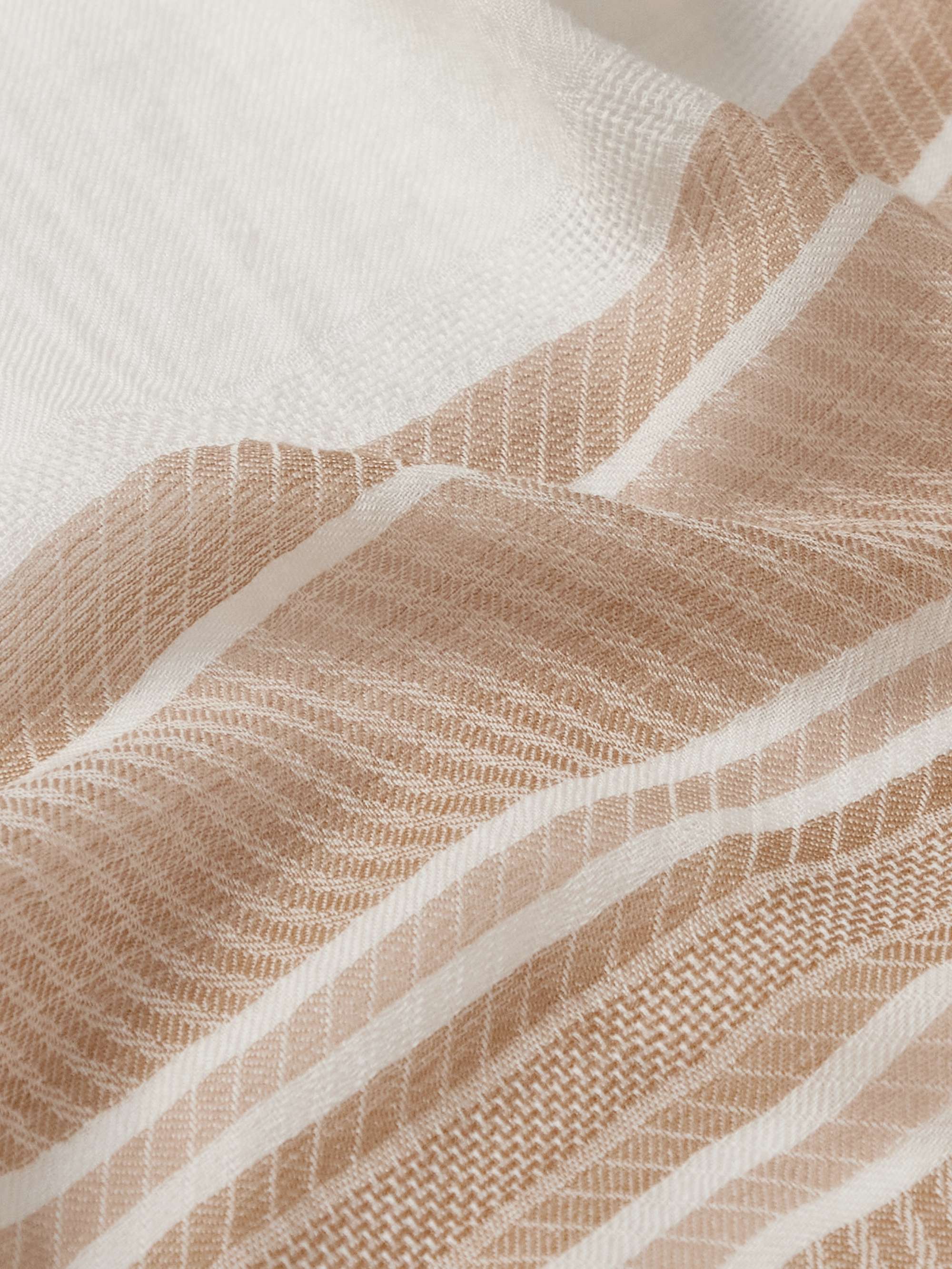 JOHNSTONS OF ELGIN Fringed Striped Merino Wool Scarf for Men MR PORTER