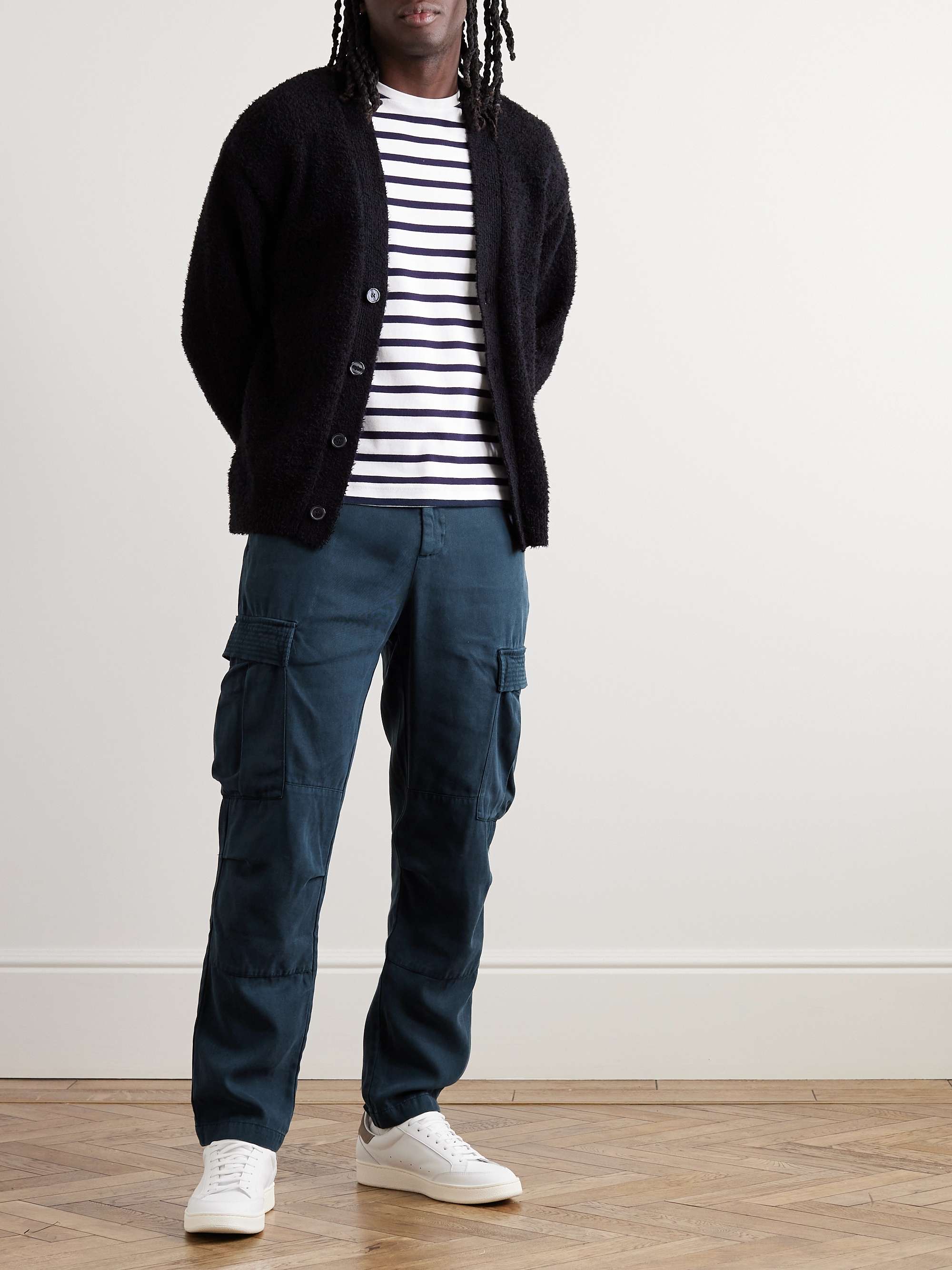 OFFICINE GÉNÉRALE Jay Tapered Lyocell-Twill Drawstring Cargo Trousers
