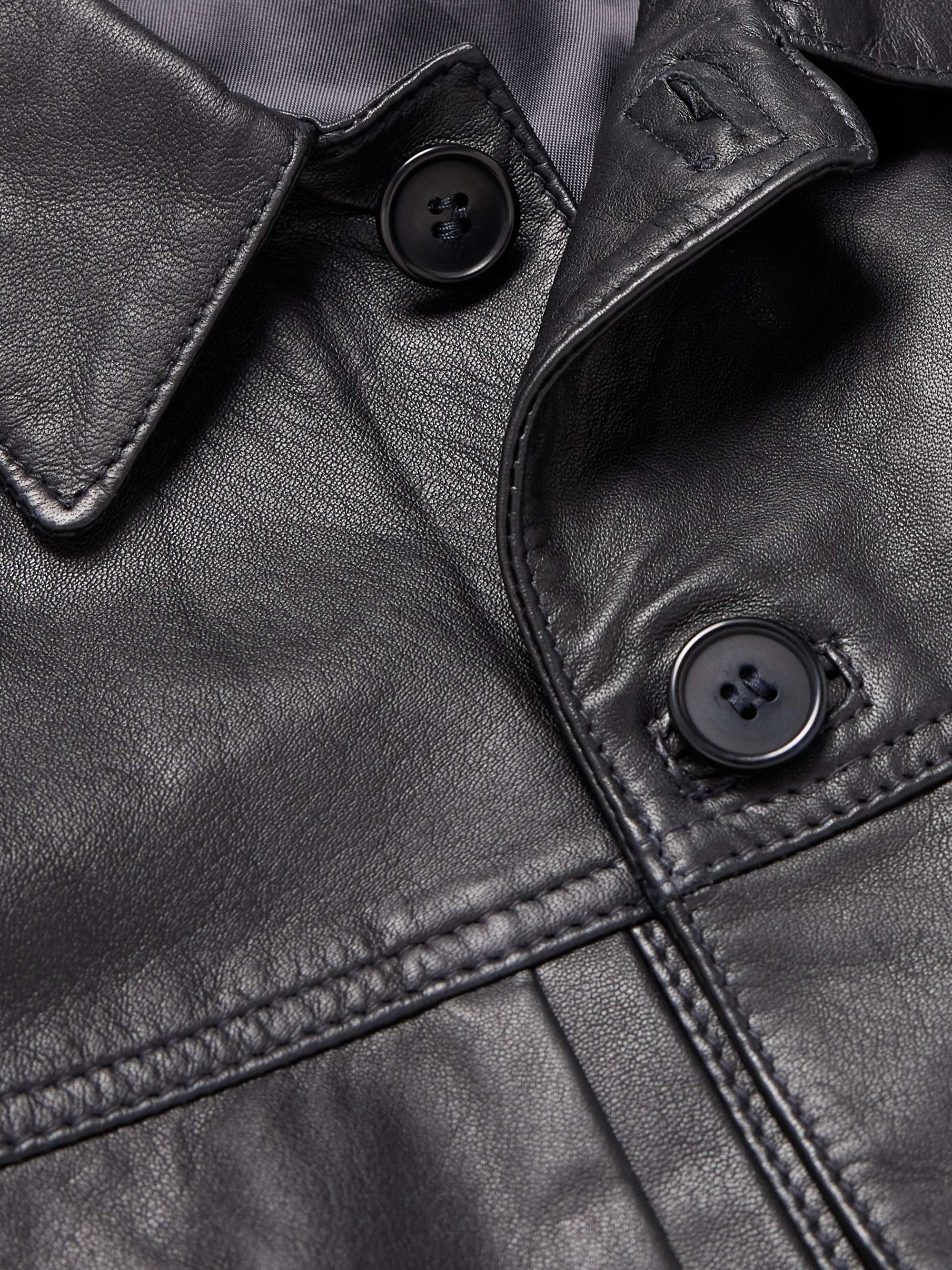 OFFICINE GÉNÉRALE Leo Leather Jacket for Men | MR PORTER