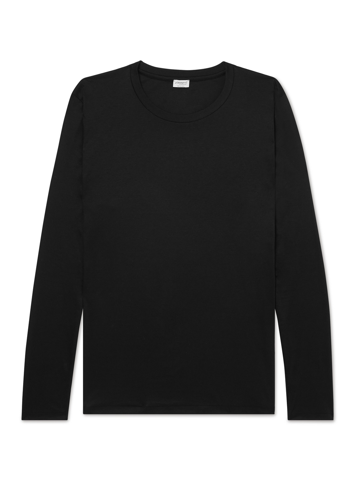 Zimmerli Sea Island Cotton-jersey T-shirt In Black