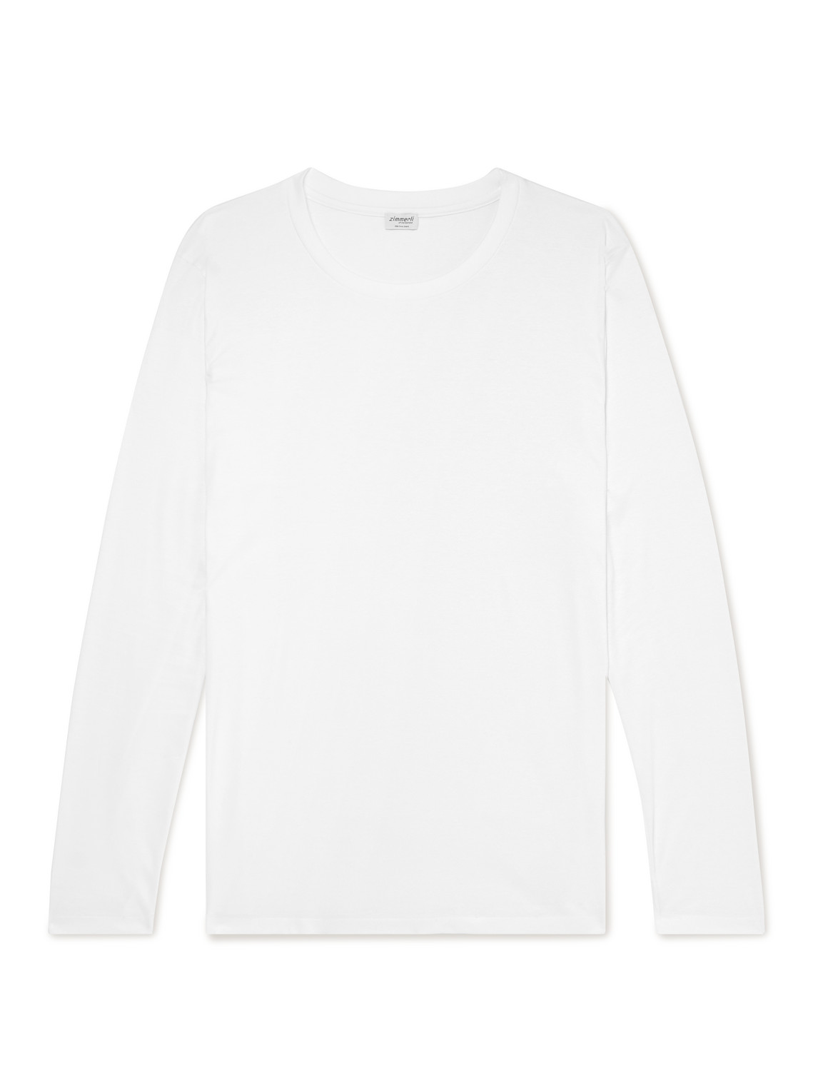 Shop Zimmerli Sea Island Cotton-jersey T-shirt In White