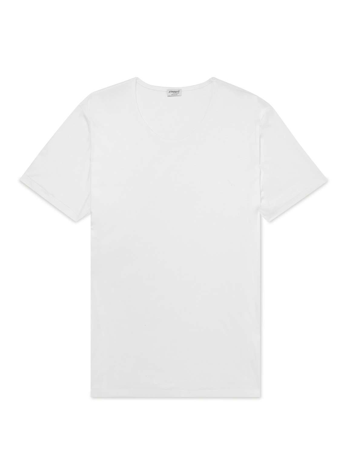 Zimmerli Sea Island Cotton-jersey T-shirt In White