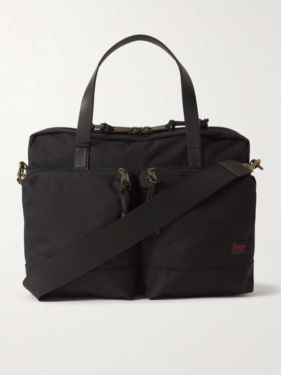 mrporter.com | Dryden Leather-Trimmed Nylon Briefcase